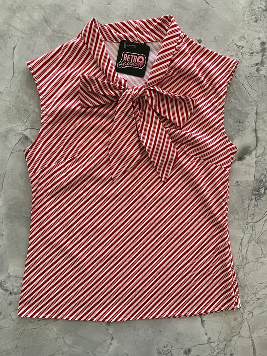 Candy Cane Stripe Bow Top - Plus Sizes Only — Soul Flow Apparel