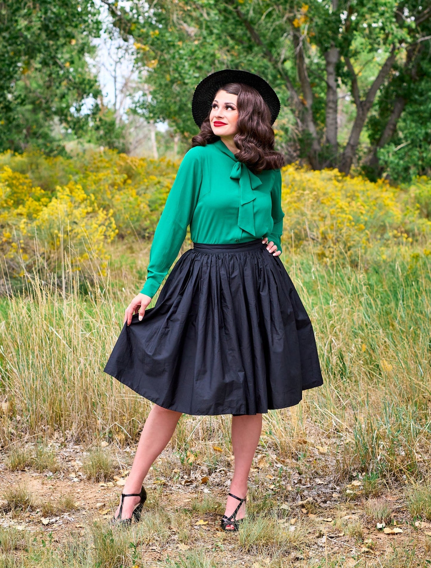Peggy Swing Skirt in Black — Soul Flow Apparel