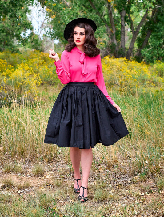 Helen Retro Blouse in Pink, view 2 — Soul Flow Apparel