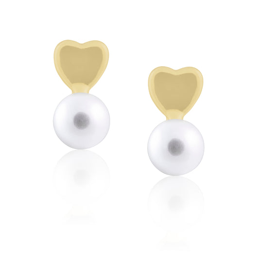 Pearly Heart Studs — Soul Flow Apparel