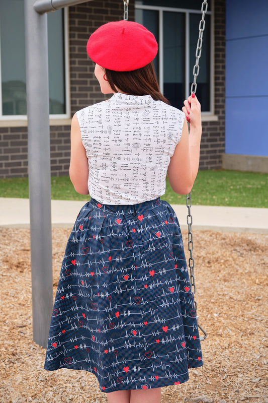 Doris Skirt in Heartbreaker - Small Only — Soul Flow Apparel