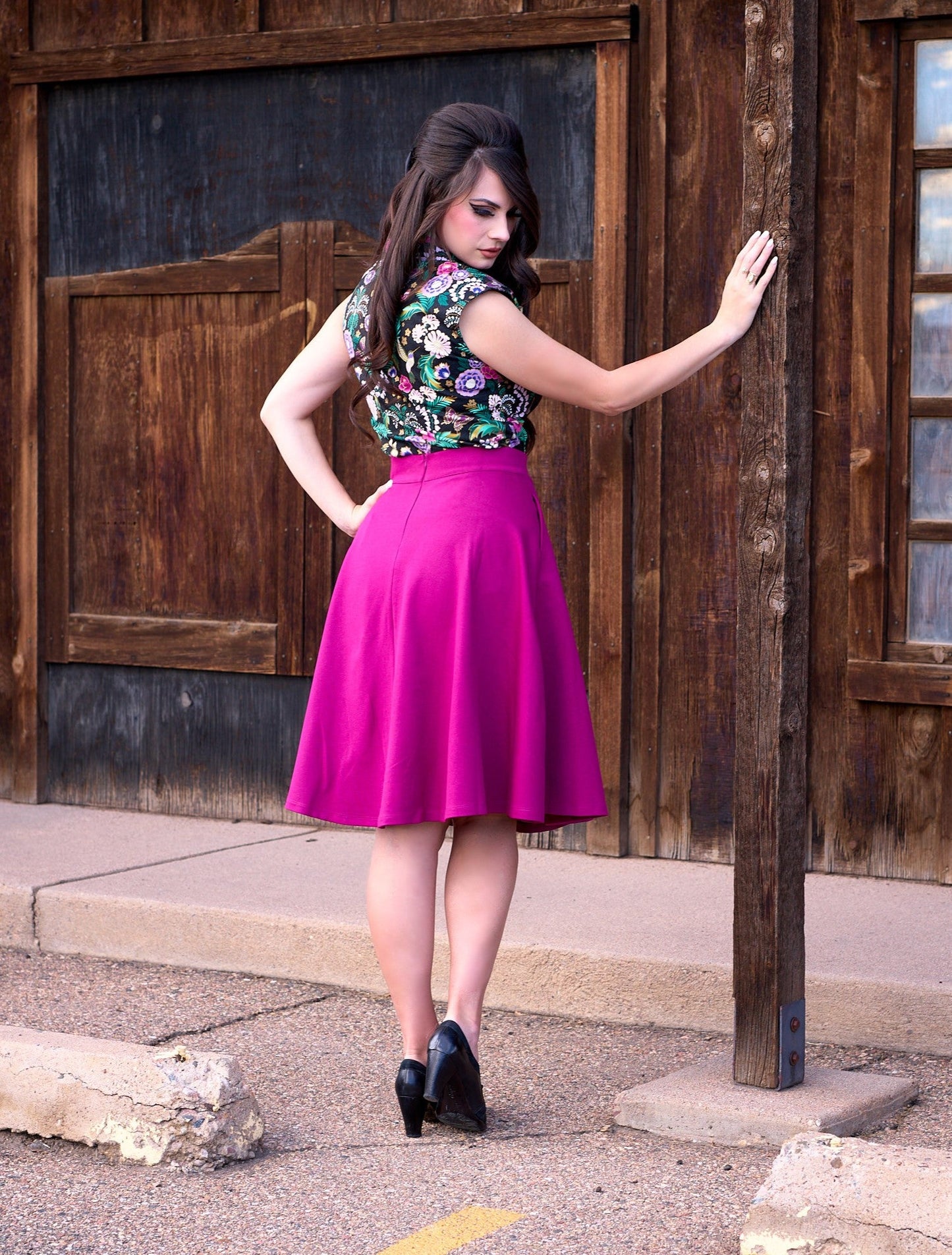 Charlotte Skirt in Magenta - 3x Only — Soul Flow Apparel