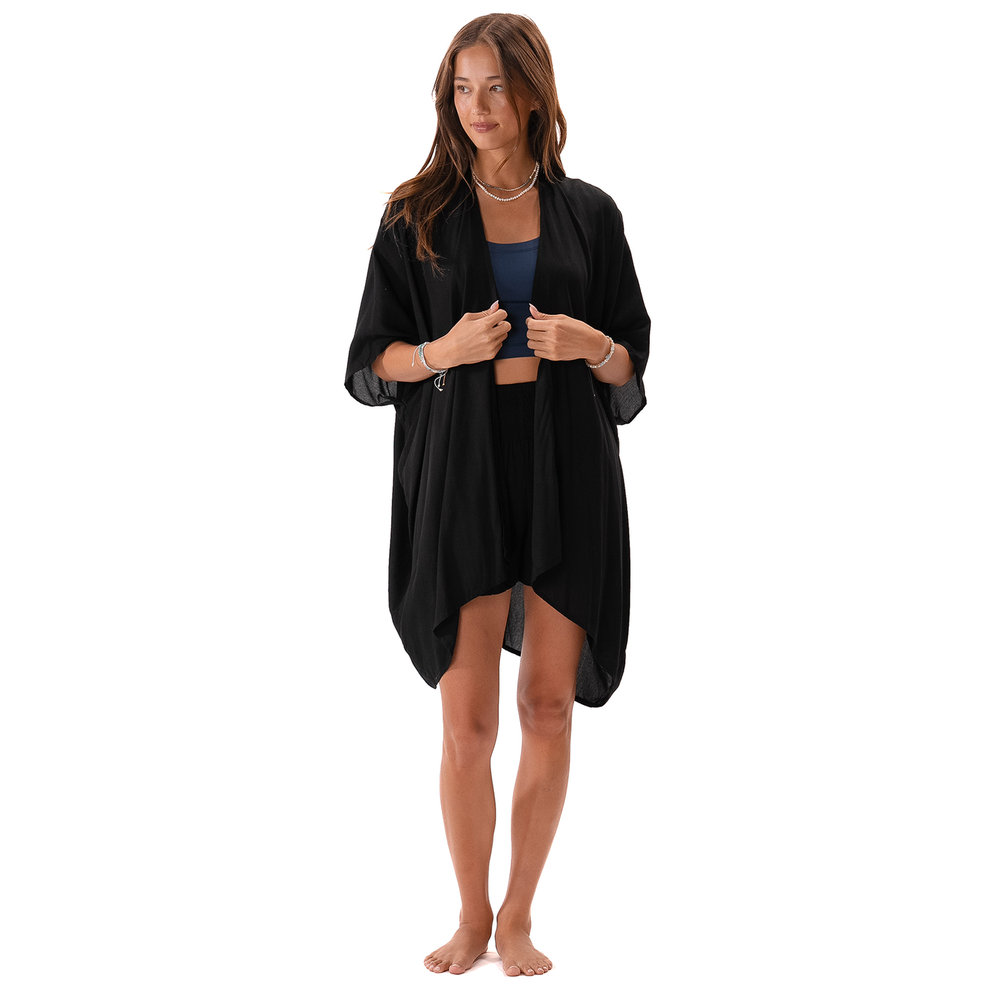 Black Kimono, view 1 — Soul Flow Apparel