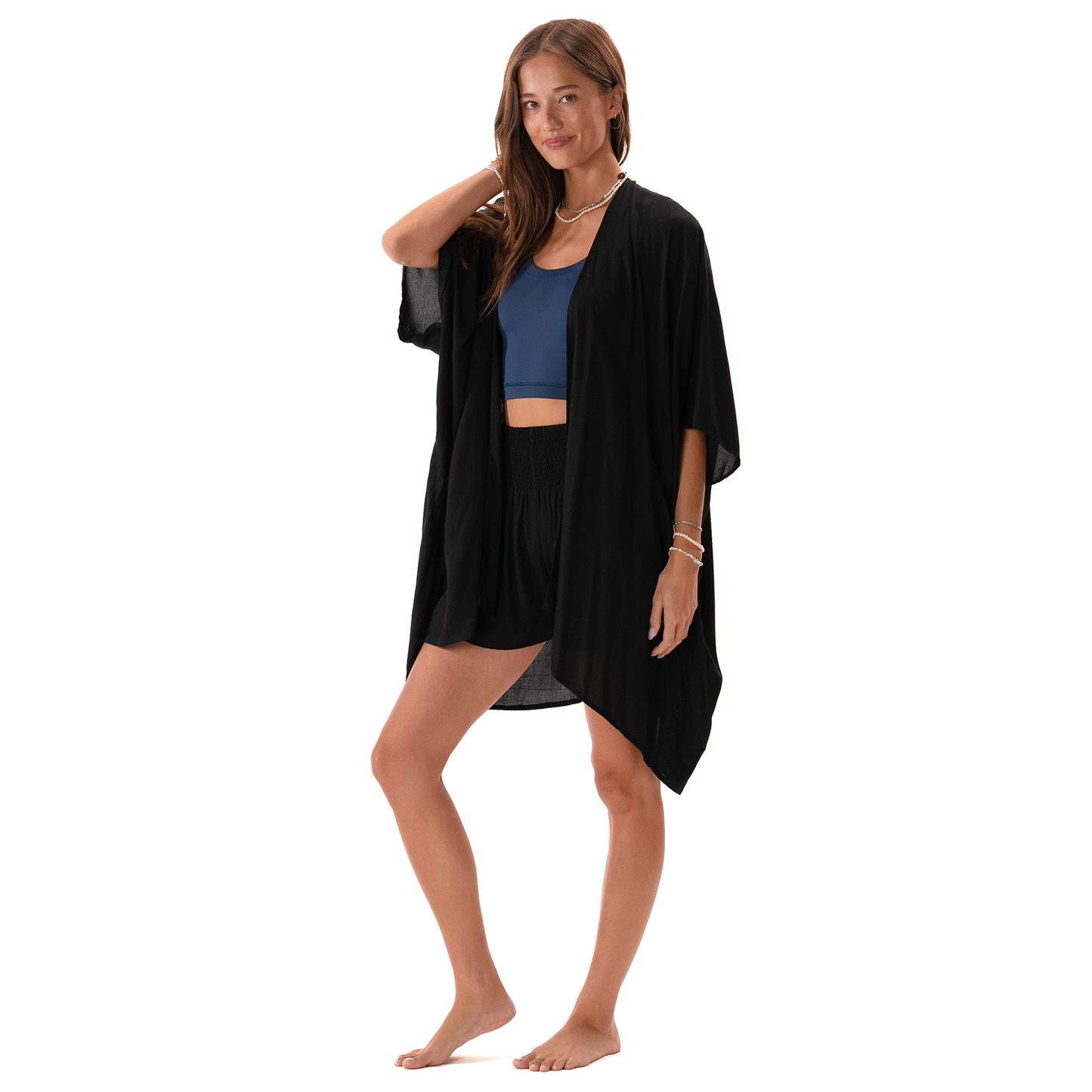 Black Kimono, view 2 — Soul Flow Apparel