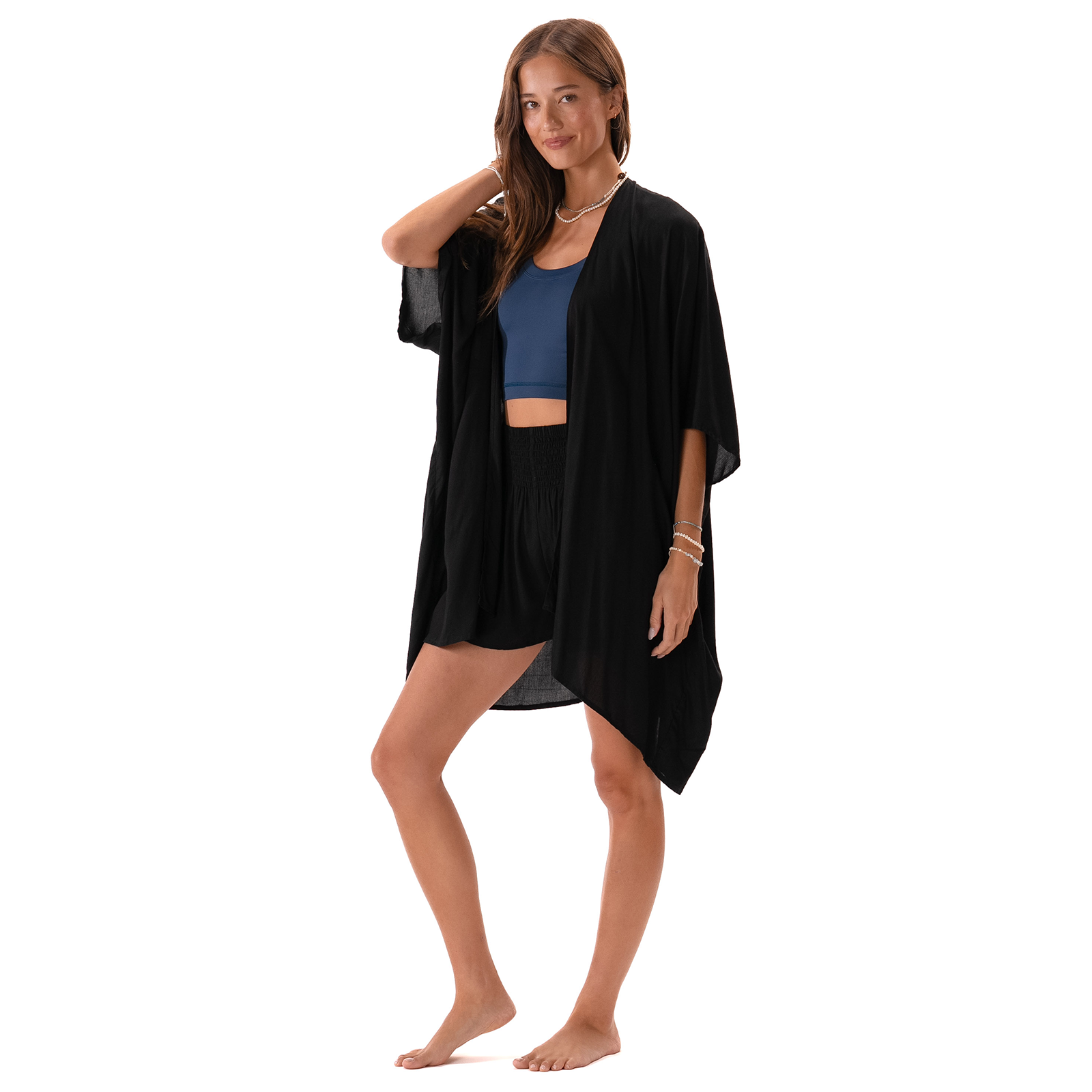 Black Kimono, view 2 — Soul Flow Apparel