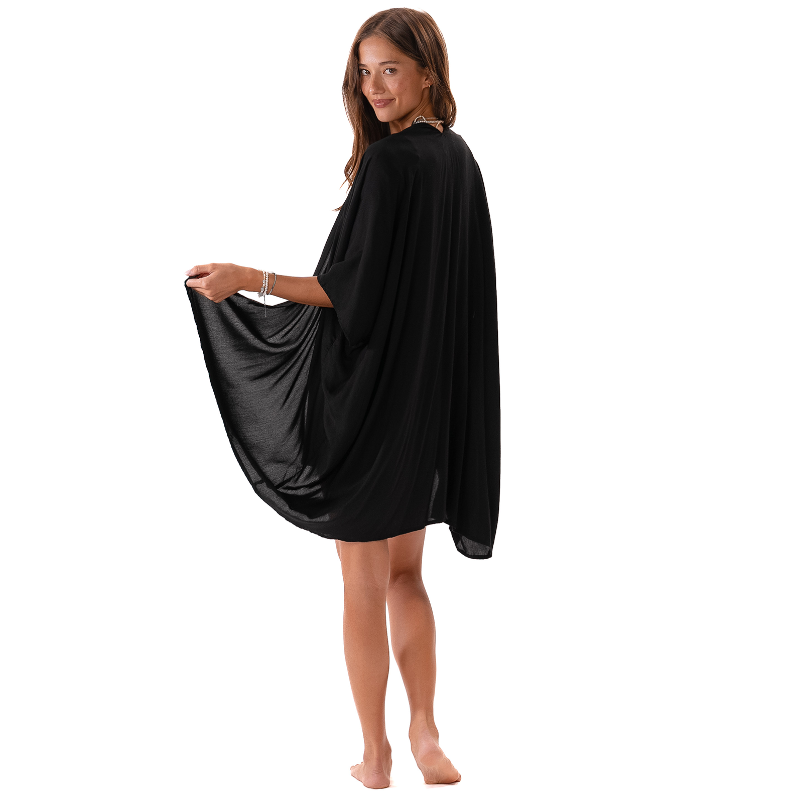 Black Kimono, view 3 — Soul Flow Apparel