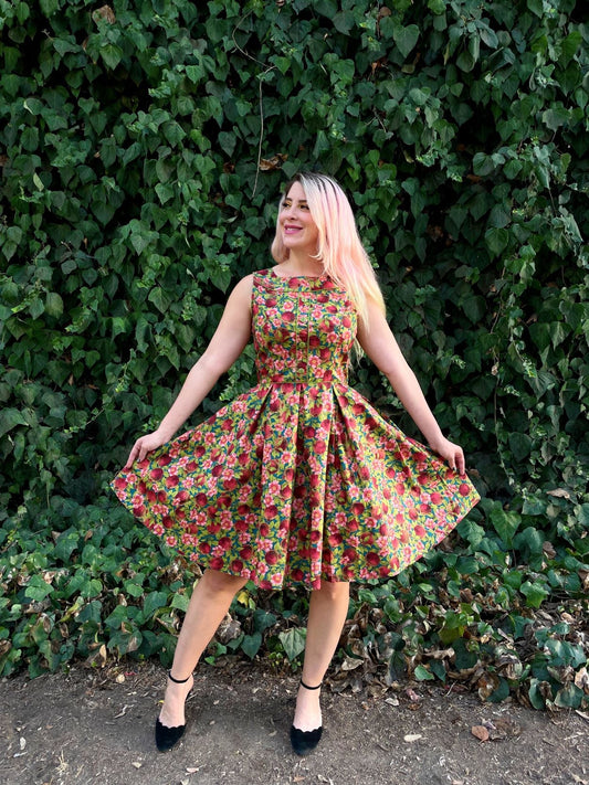 Elizabeth Dress in Pomegranate — Soul Flow Apparel