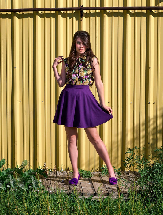 Purple Skater Skirt - Xs Only — Soul Flow Apparel
