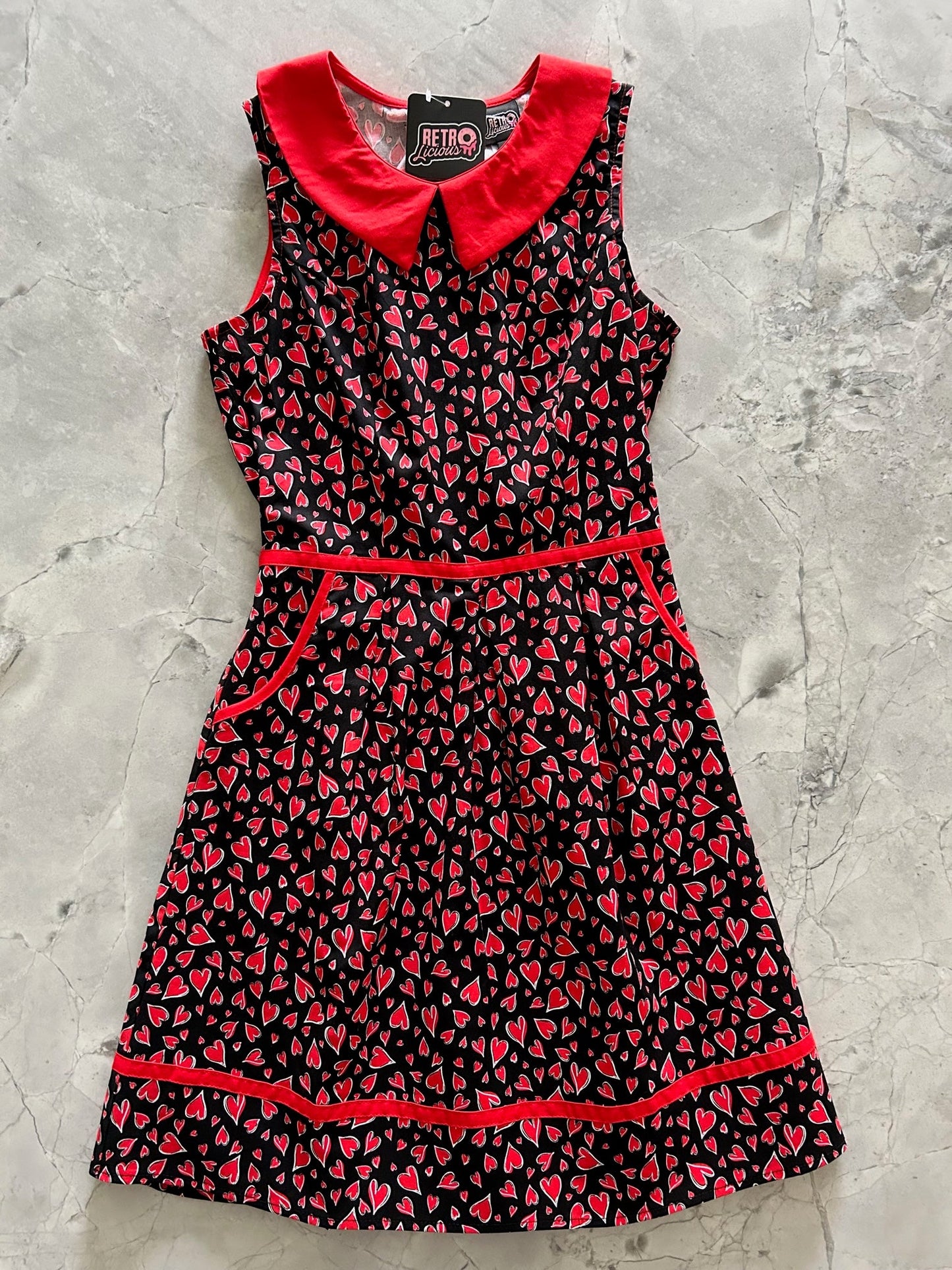 Hearts Collared Dress — Soul Flow Apparel