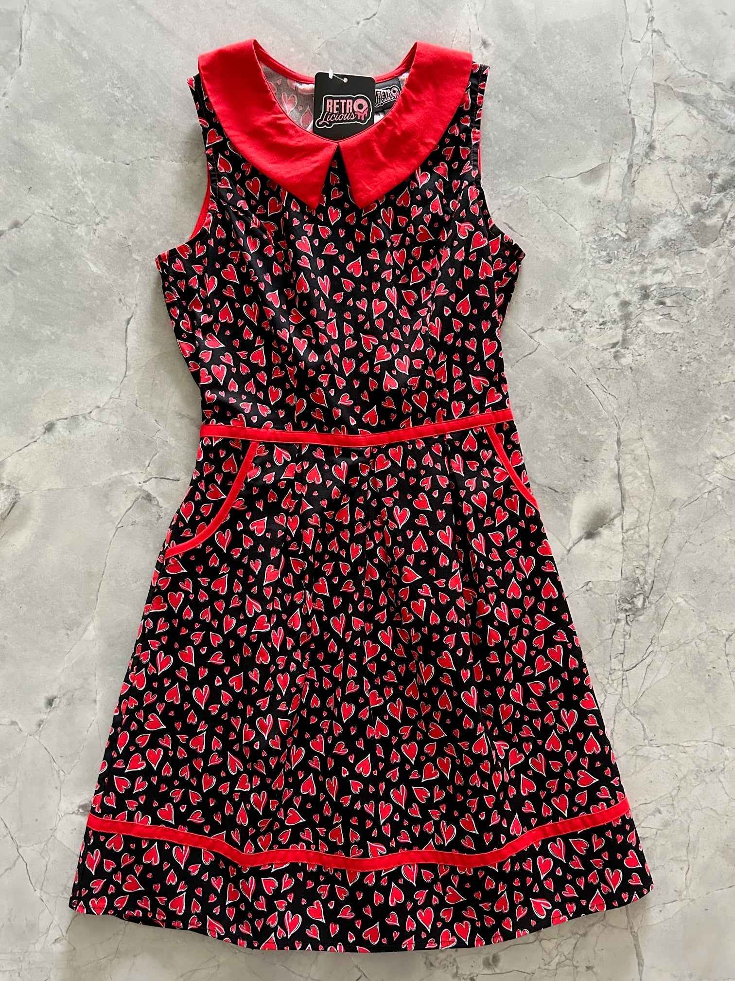 Hearts Collared Dress — Soul Flow Apparel