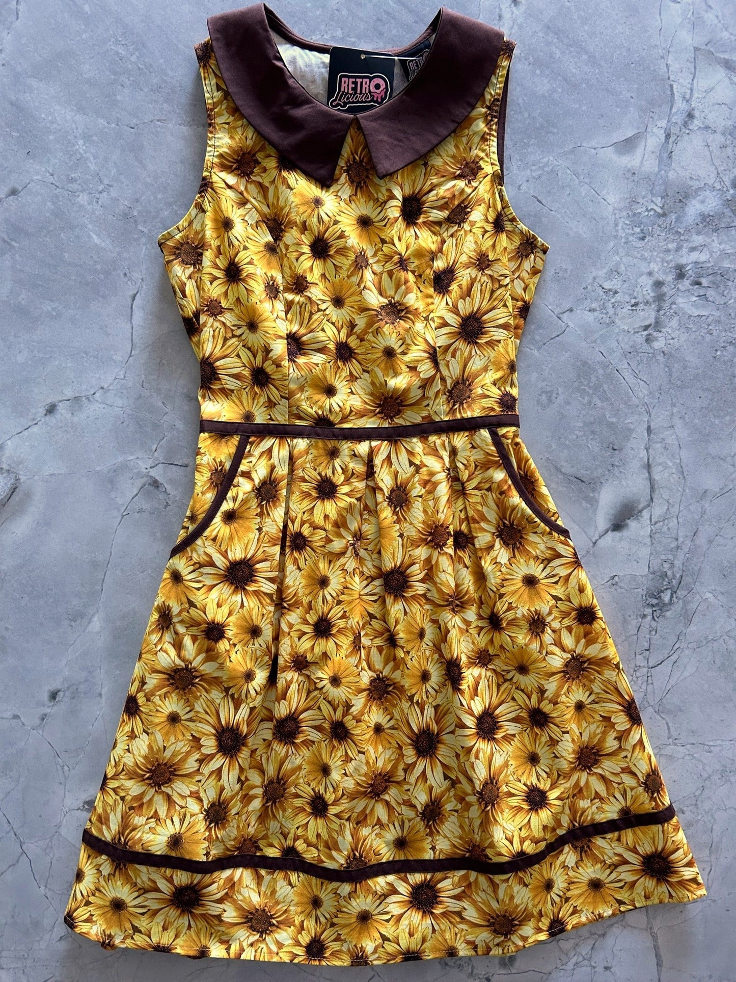 Sunflower Collared Dress — Soul Flow Apparel