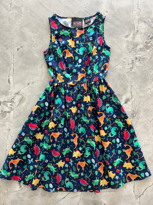 Party Dinos Vintage Dress - Xs Only — Soul Flow Apparel