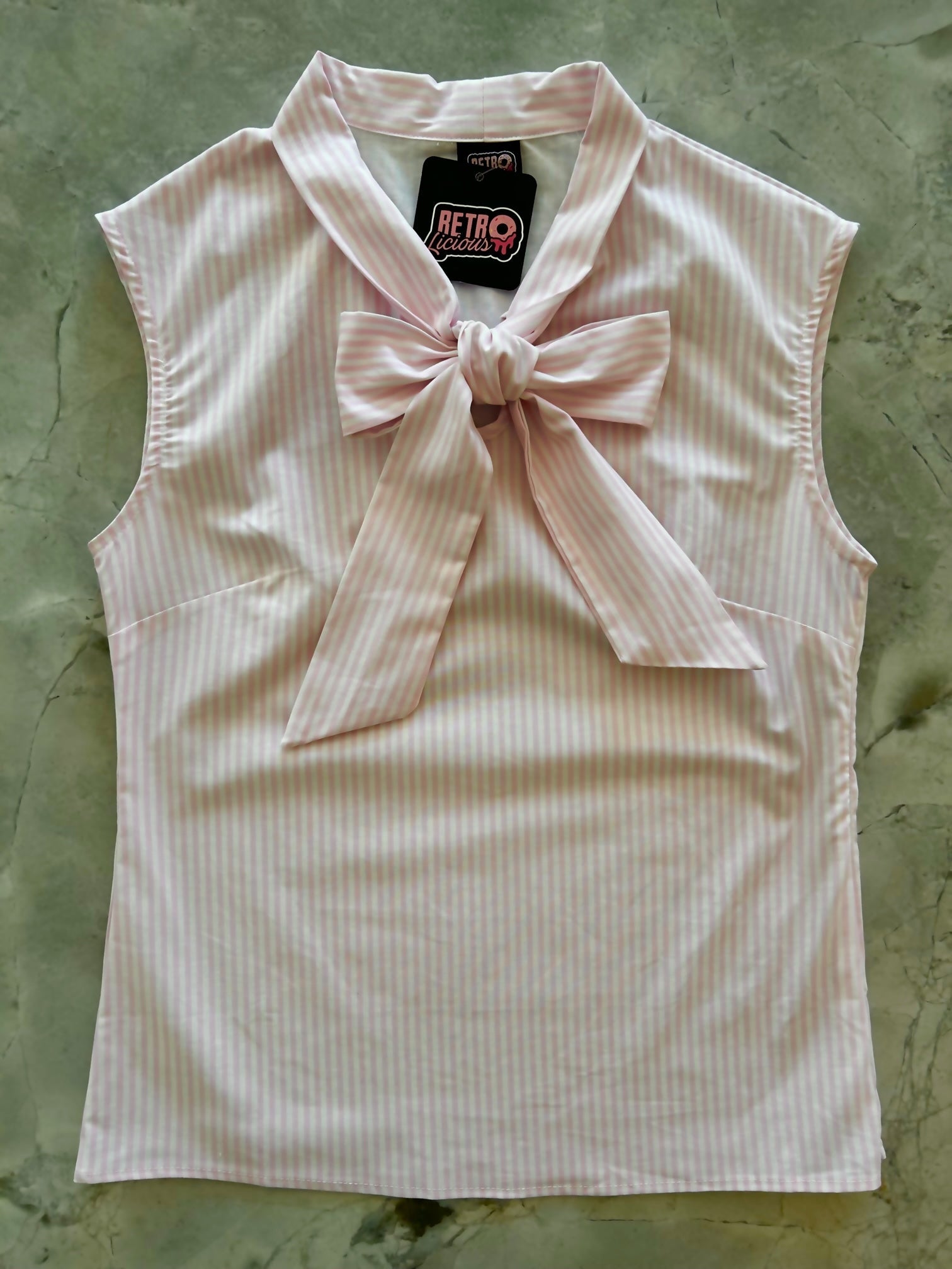 Pink Striped Bow Top — Soul Flow Apparel