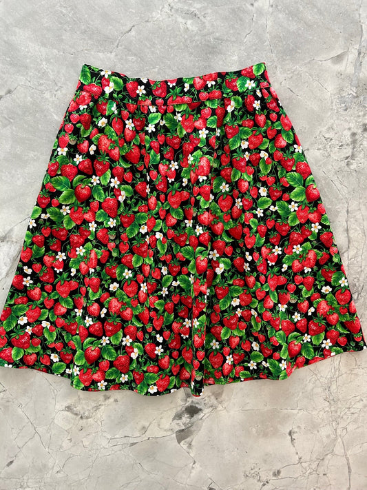 Strawberries A-Line Skirt - Xs Only — Soul Flow Apparel