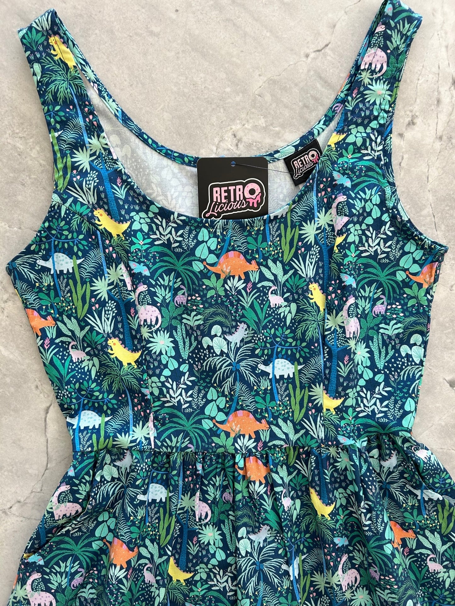 Dino Shorter Length Fit & Flare Dress — Soul Flow Apparel