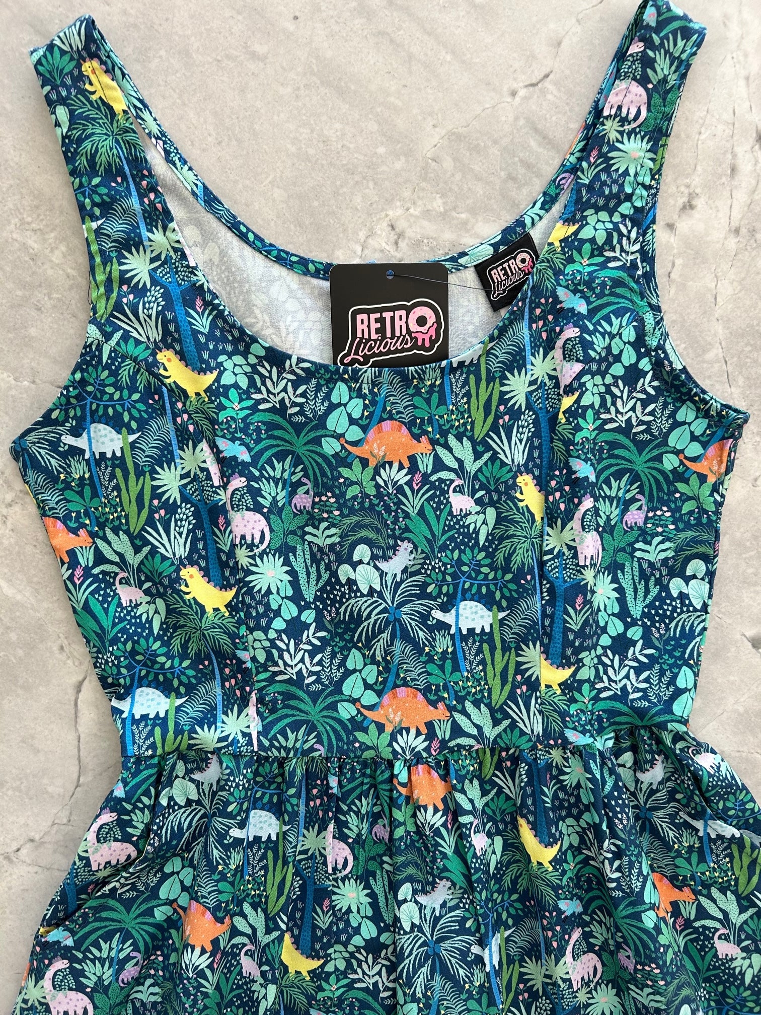 Dino Shorter Length Fit & Flare Dress — Soul Flow Apparel