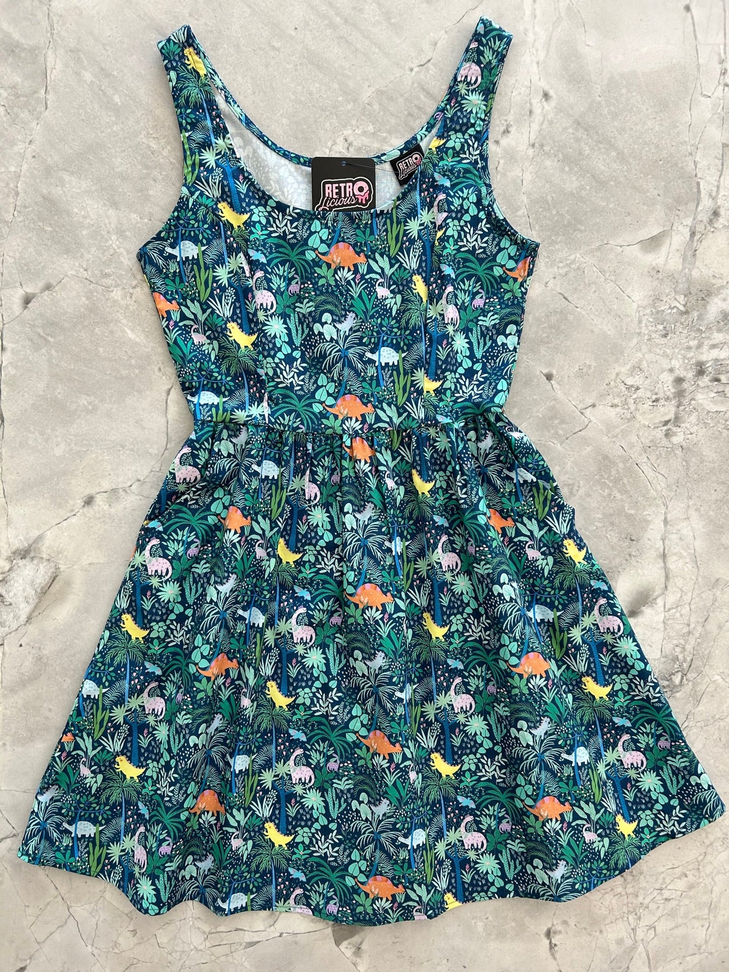 Dino Shorter Length Fit & Flare Dress — Soul Flow Apparel