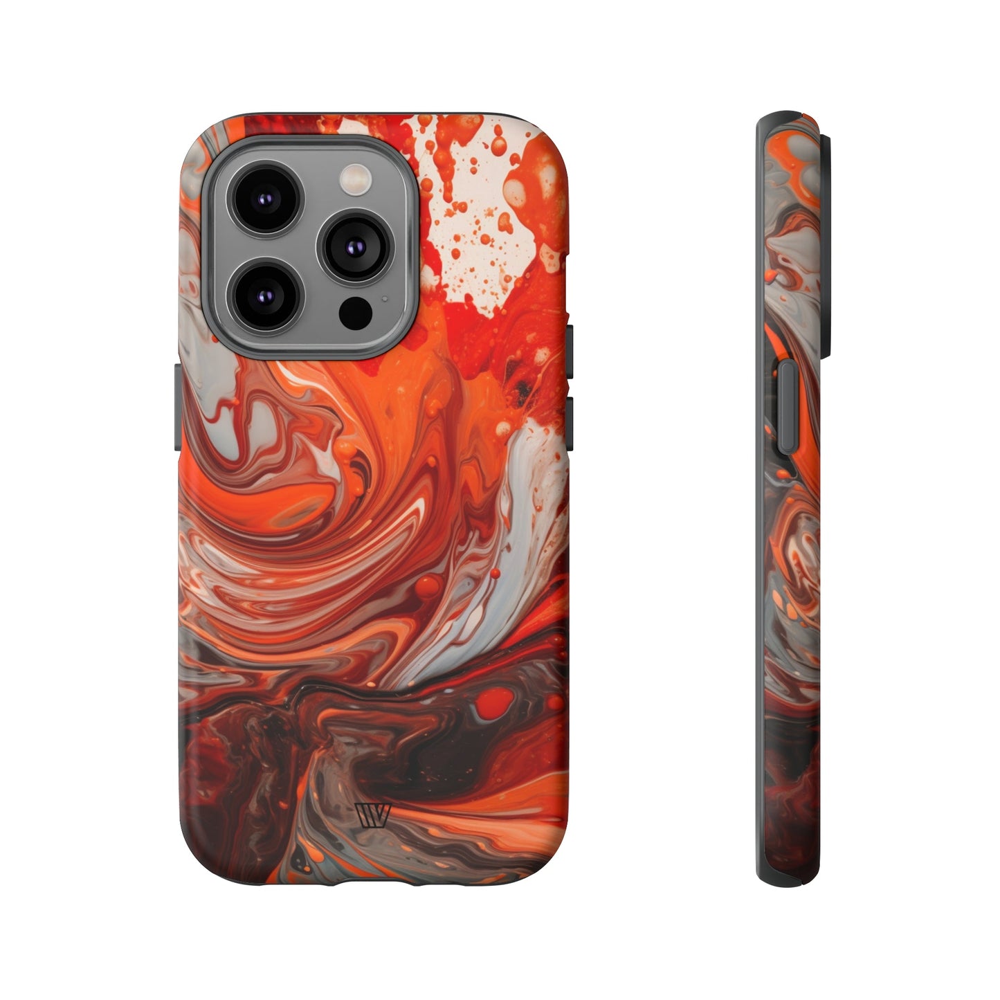 White Fire Paint Swirl | Tough Phone Case, view 2048 — Soul Flow Apparel