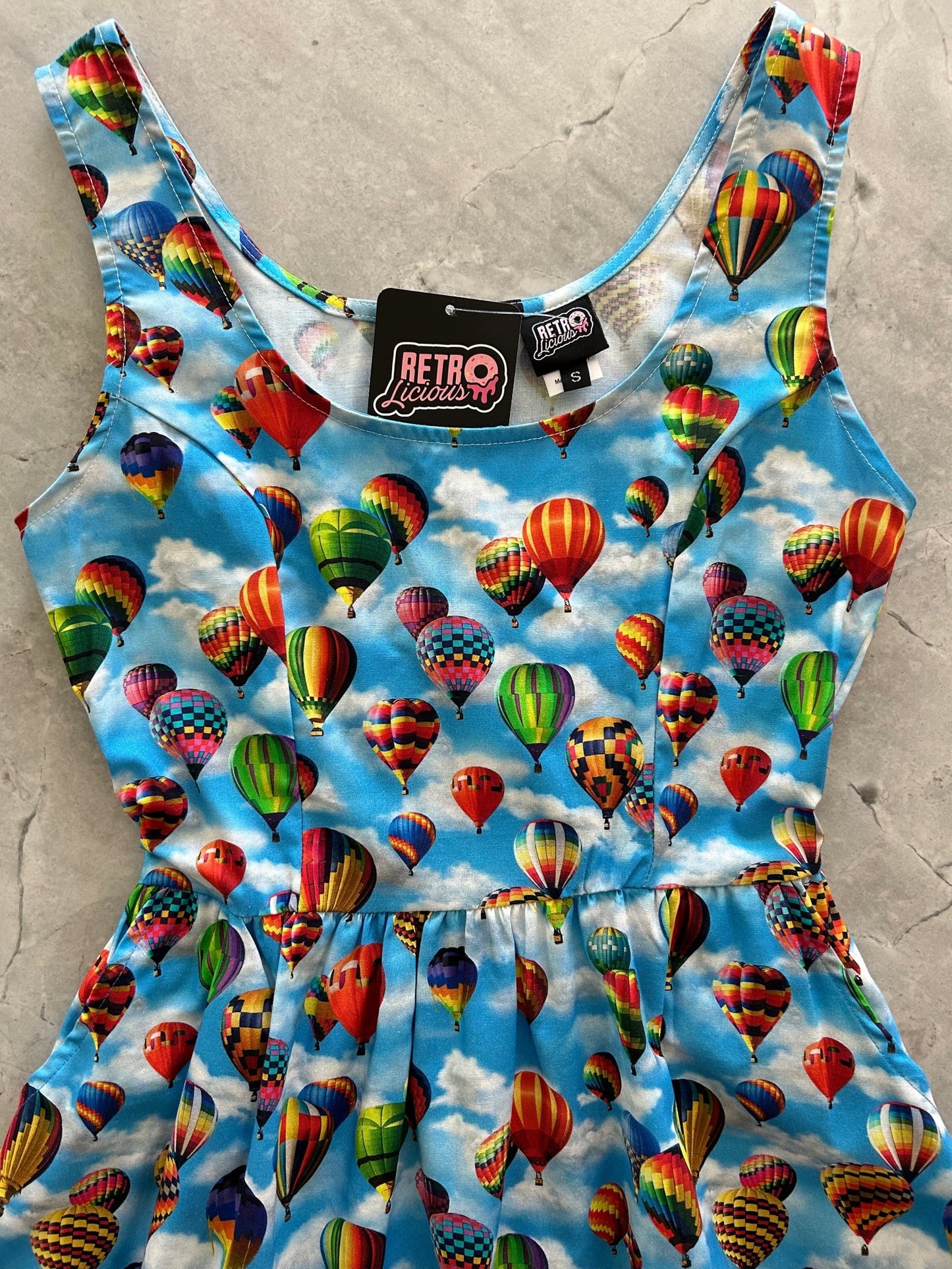 Hot Air Balloons Fit & Flare Dress — Soul Flow Apparel
