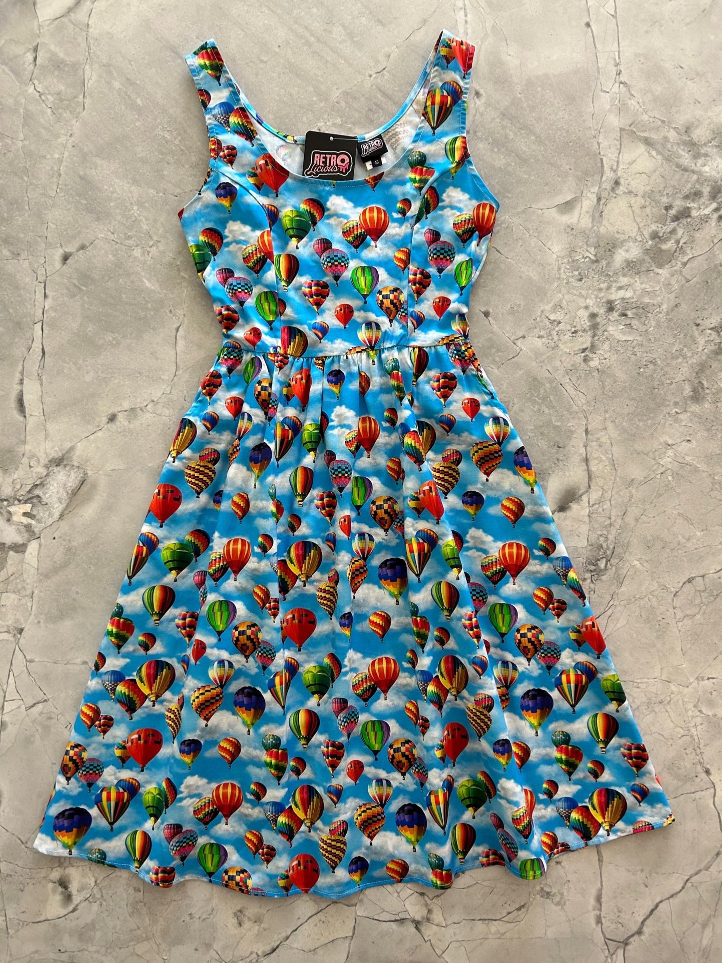 Hot Air Balloons Fit & Flare Dress — Soul Flow Apparel
