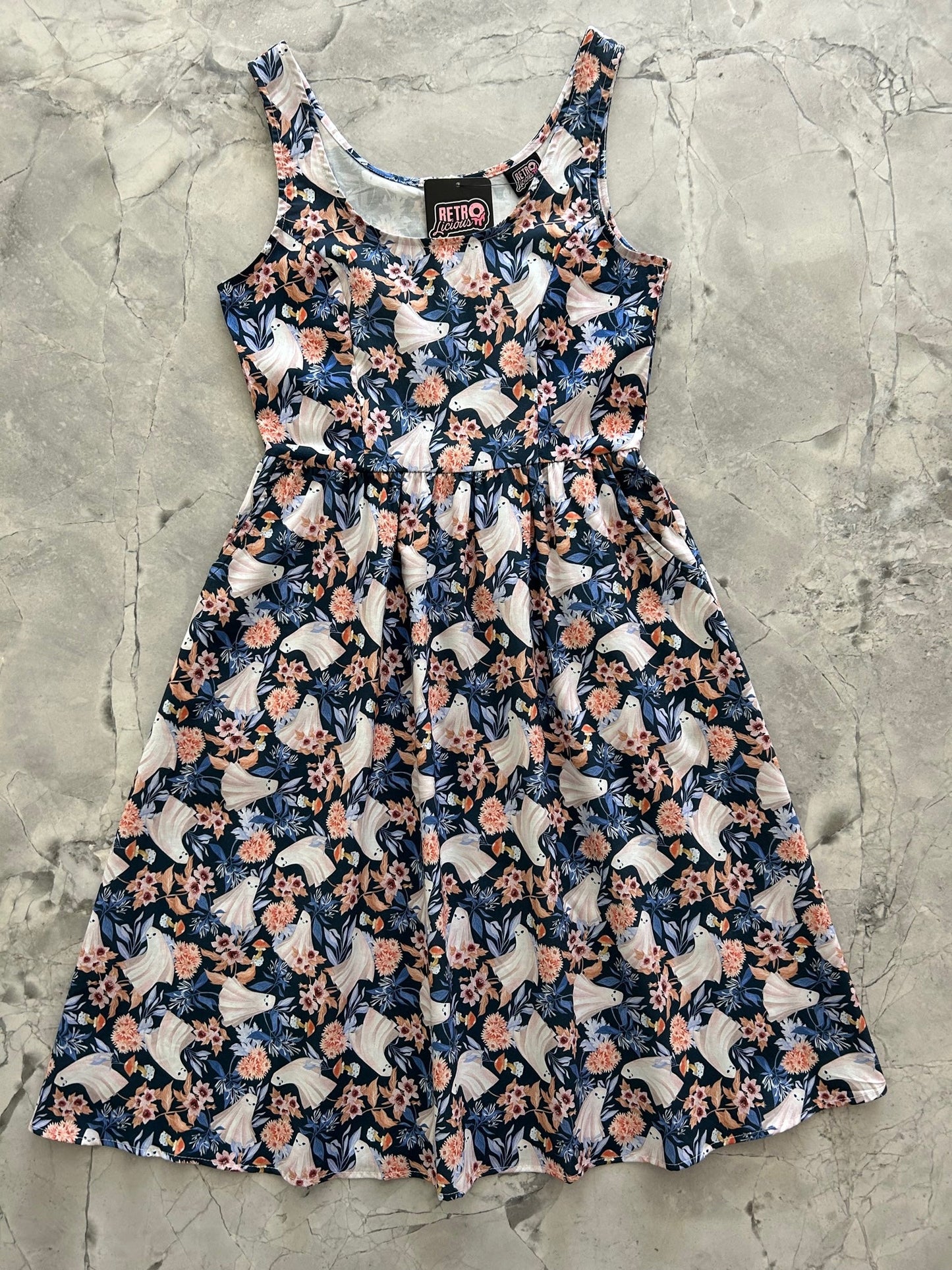 Ghosts Fit & Flare Dress - Xs Only — Soul Flow Apparel