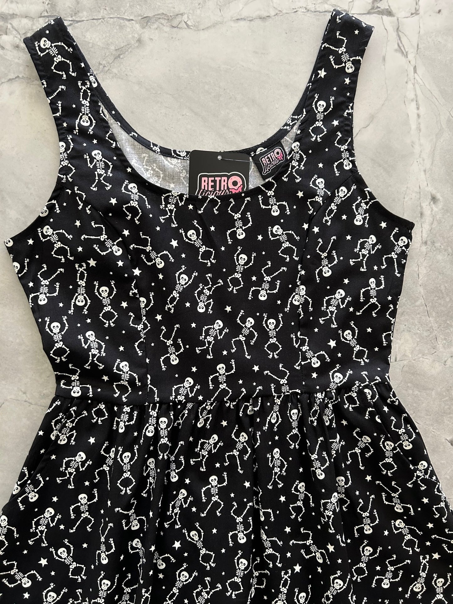 Glow in the Dark Dancing Skeletons Fit & Flare Dress - Xs Only — Soul Flow Apparel