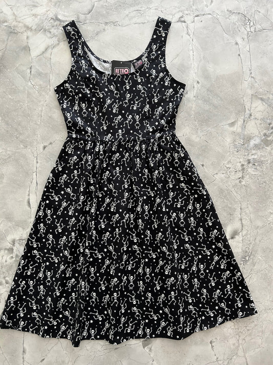 Glow in the Dark Dancing Skeletons Fit & Flare Dress - Xs Only — Soul Flow Apparel