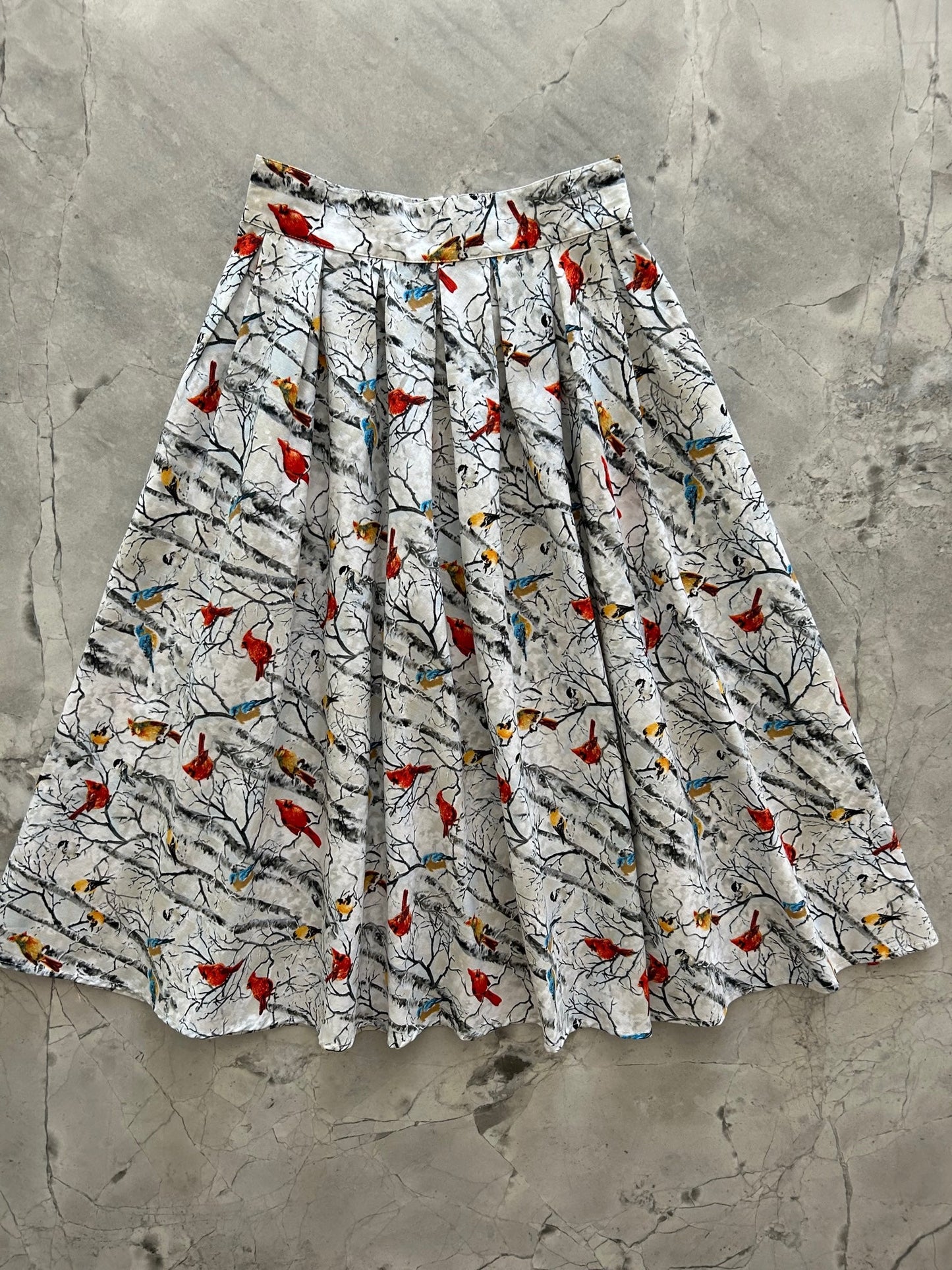 Birds on Birch Trees Doris Skirt — Soul Flow Apparel
