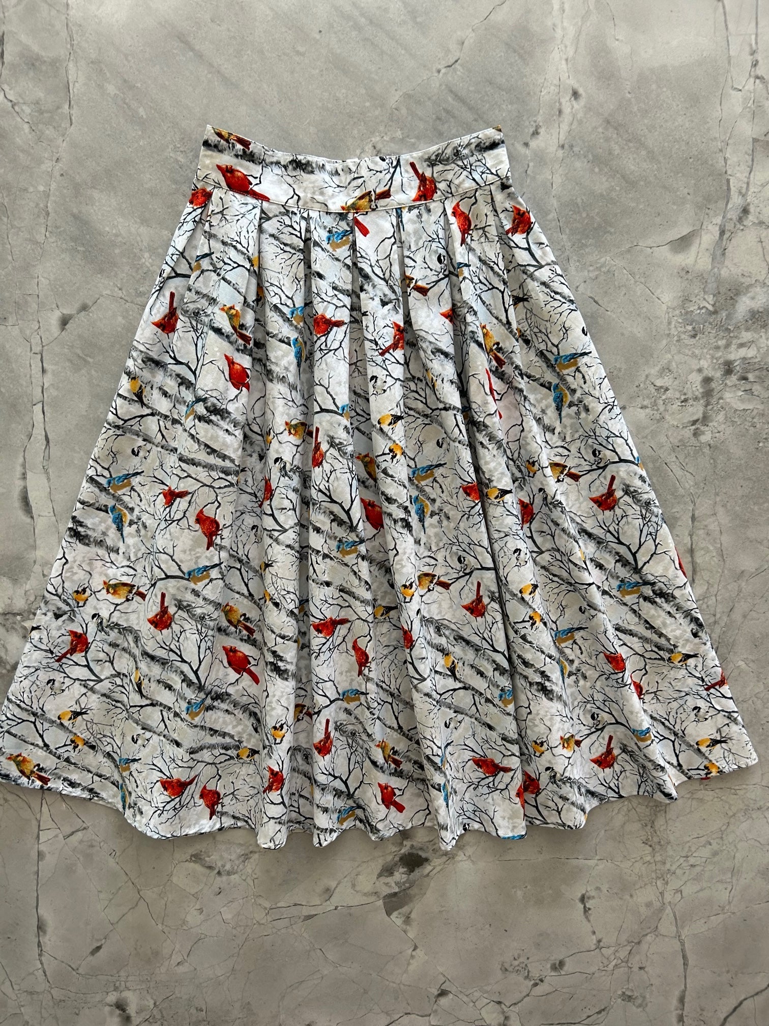 Birds on Birch Trees Doris Skirt — Soul Flow Apparel