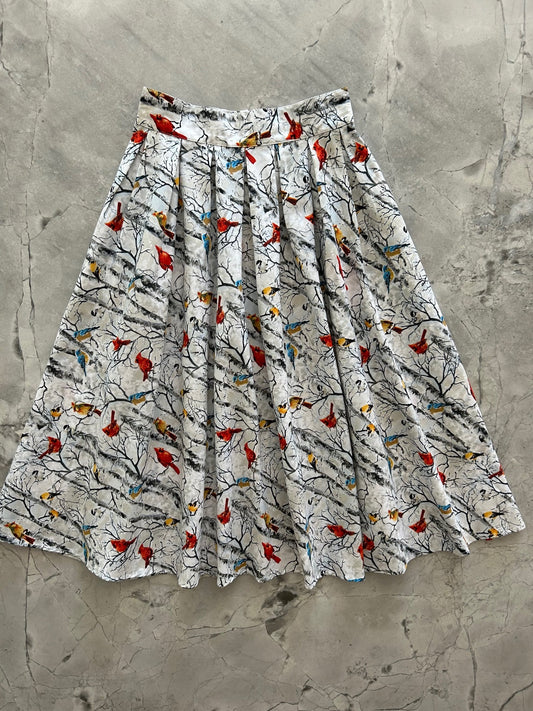 Birds on Birch Trees Doris Skirt — Soul Flow Apparel