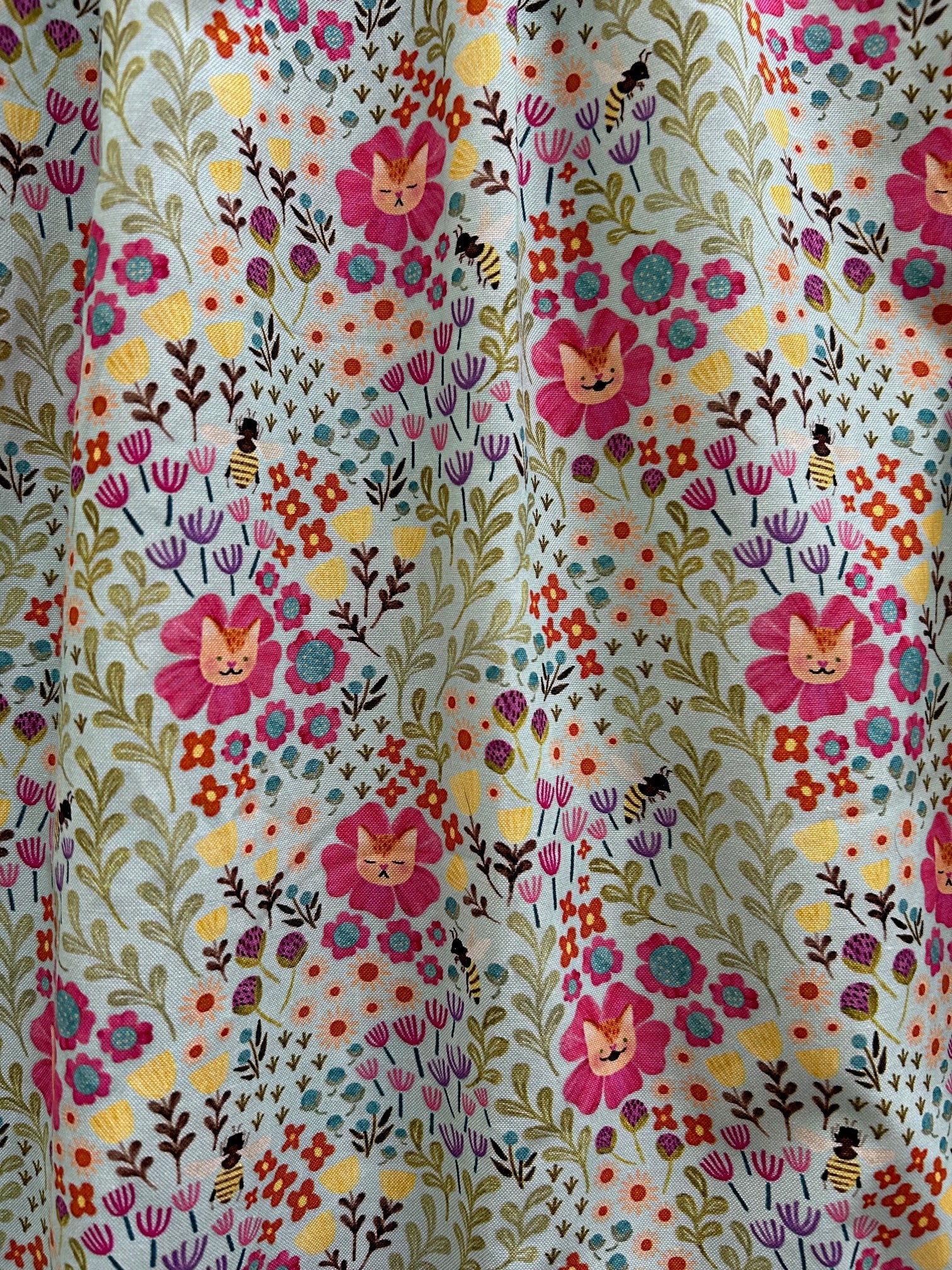 Floral Cats Fit & Flare Dress — Soul Flow Apparel