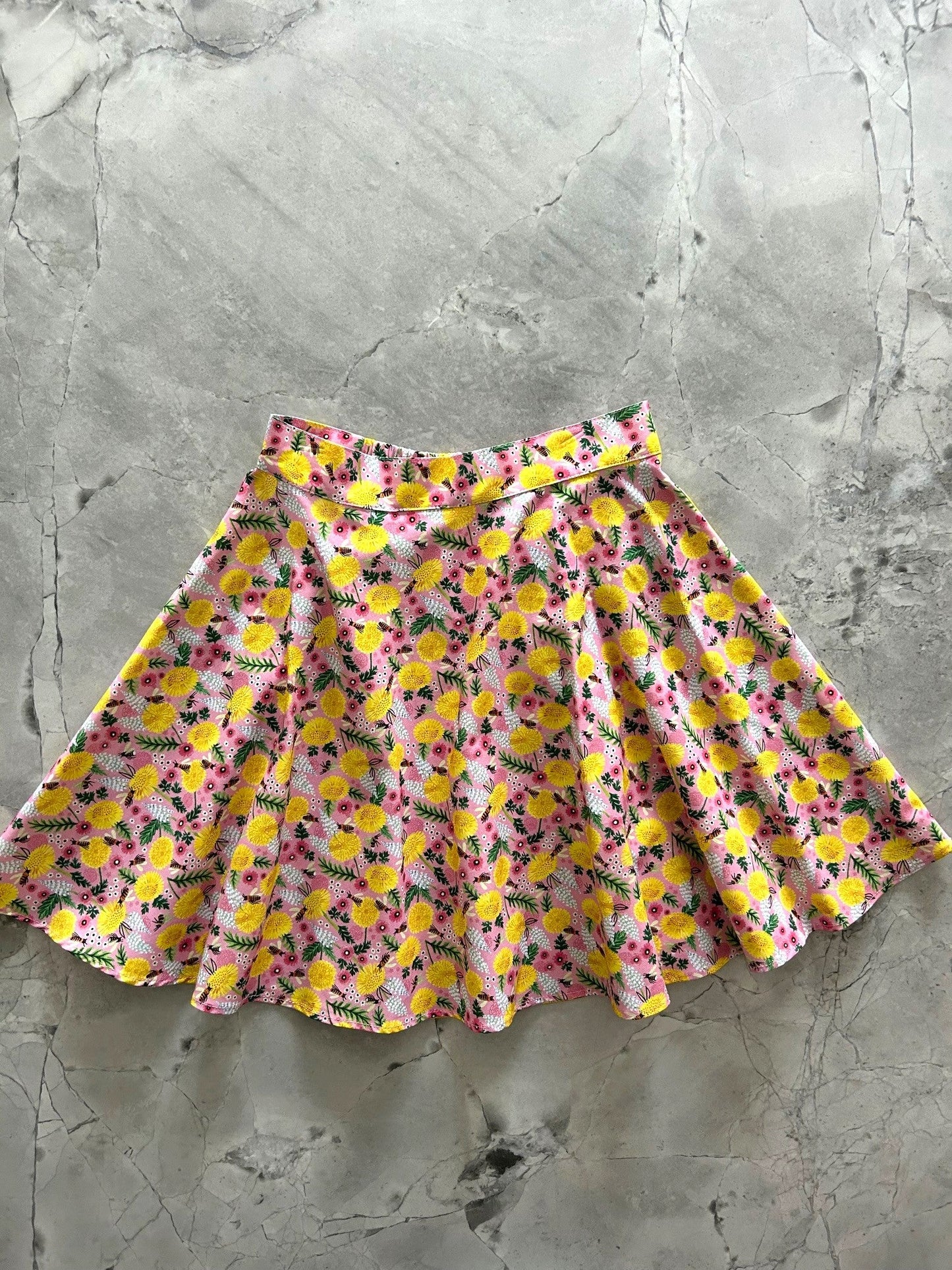 Bees & Dandelions Skater Skirt — Soul Flow Apparel