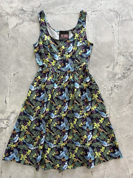 Birds Fit & Flare Dress — Soul Flow Apparel