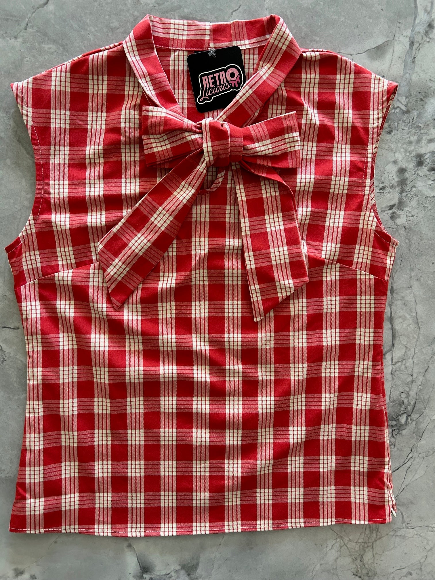 Red Plaid Bow Top — Soul Flow Apparel