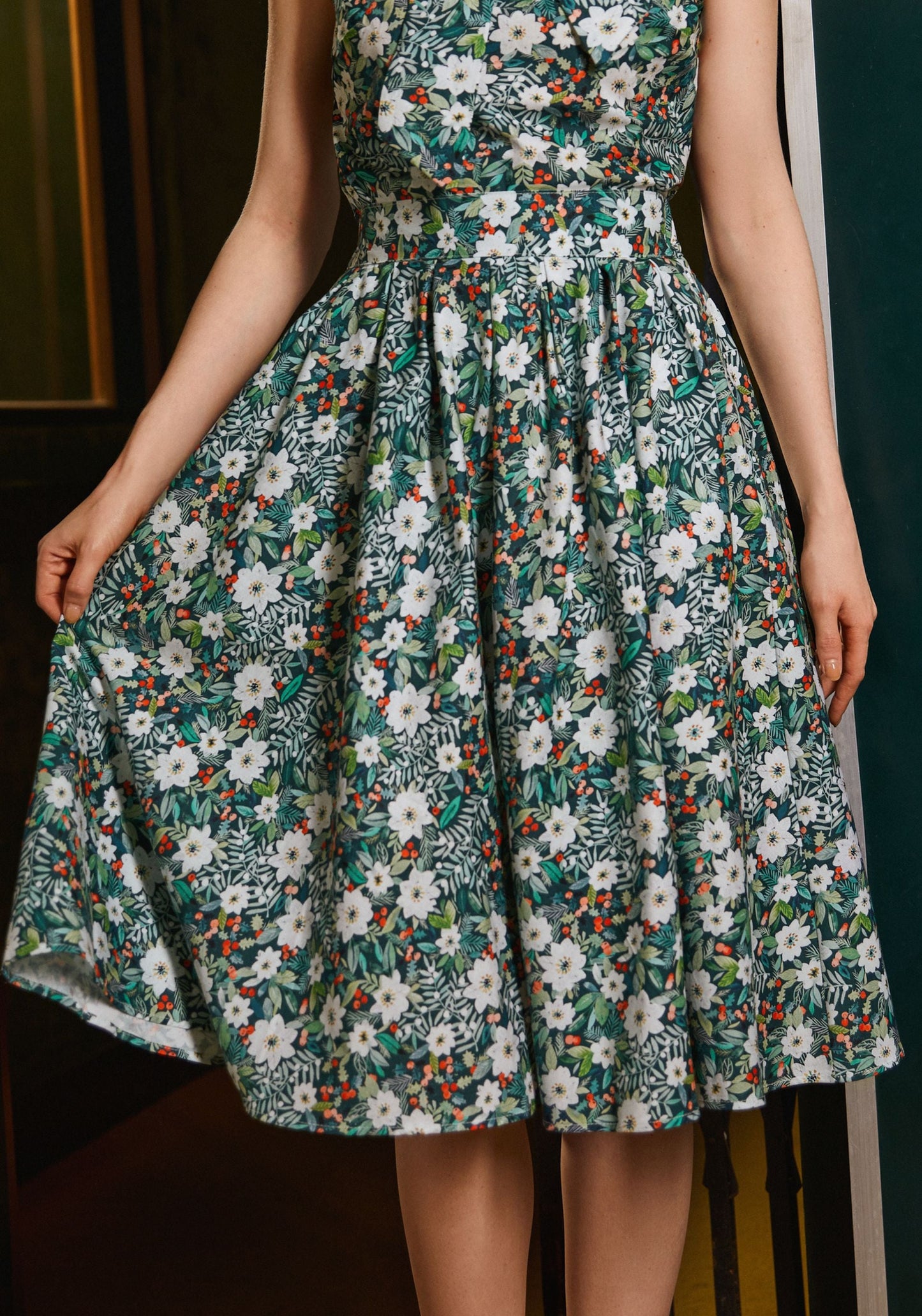 Winter Floral Doris Skirt — Soul Flow Apparel