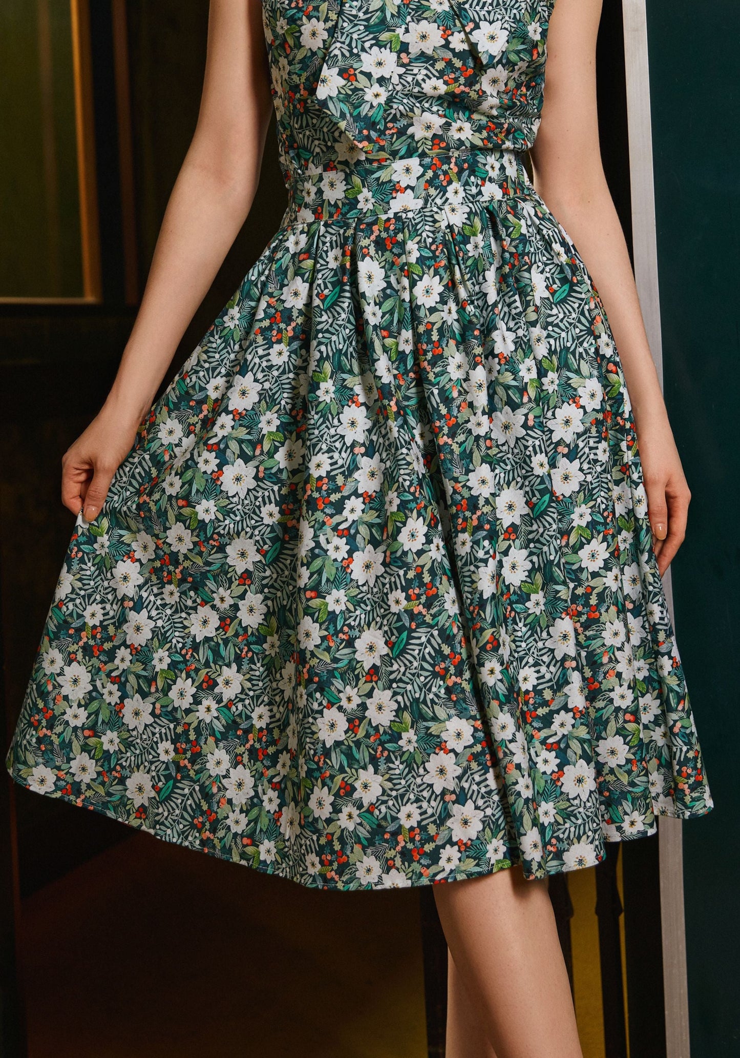 Winter Floral Doris Skirt — Soul Flow Apparel