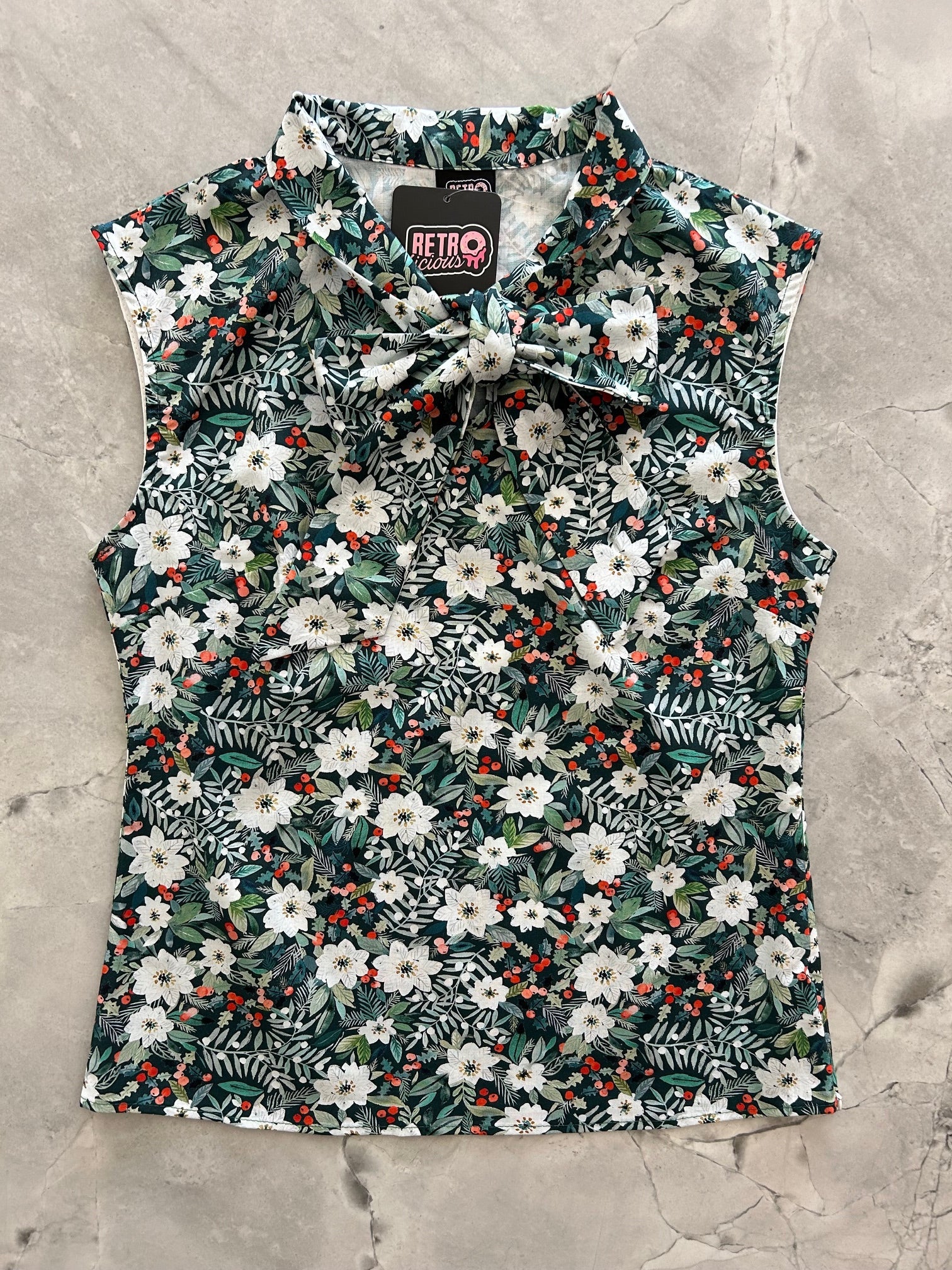 Winter Floral Bow Top — Soul Flow Apparel