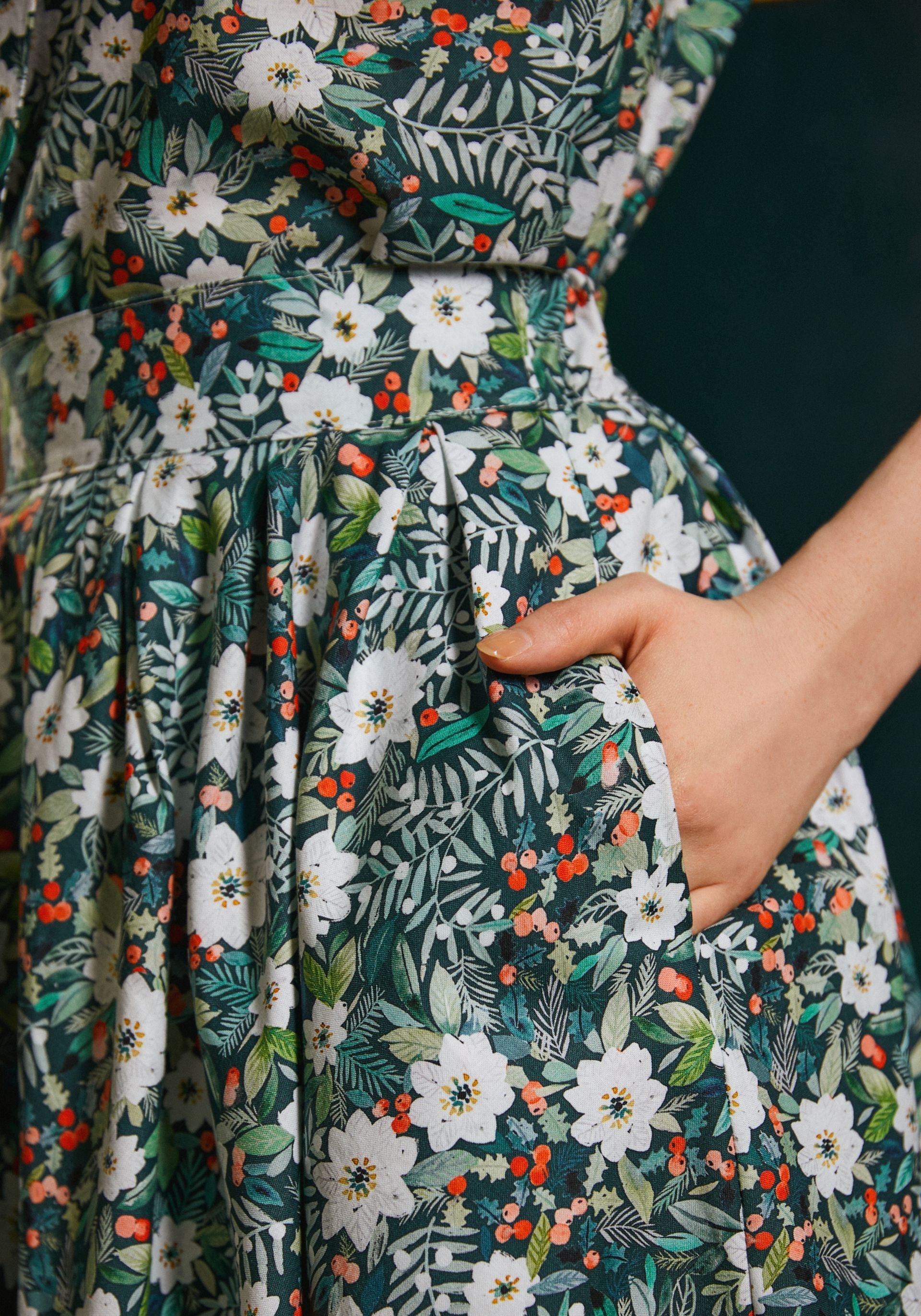 Winter Floral Doris Skirt — Soul Flow Apparel