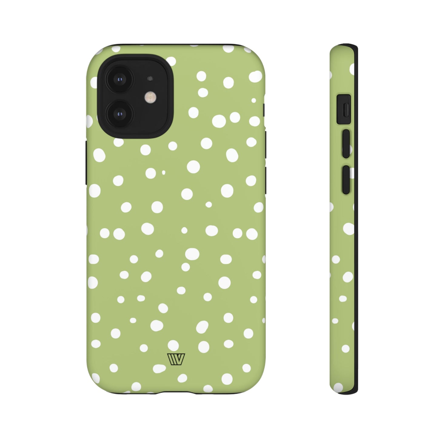 Pale Olive Dots | Tough Phone Case, view 2048 — Soul Flow Apparel