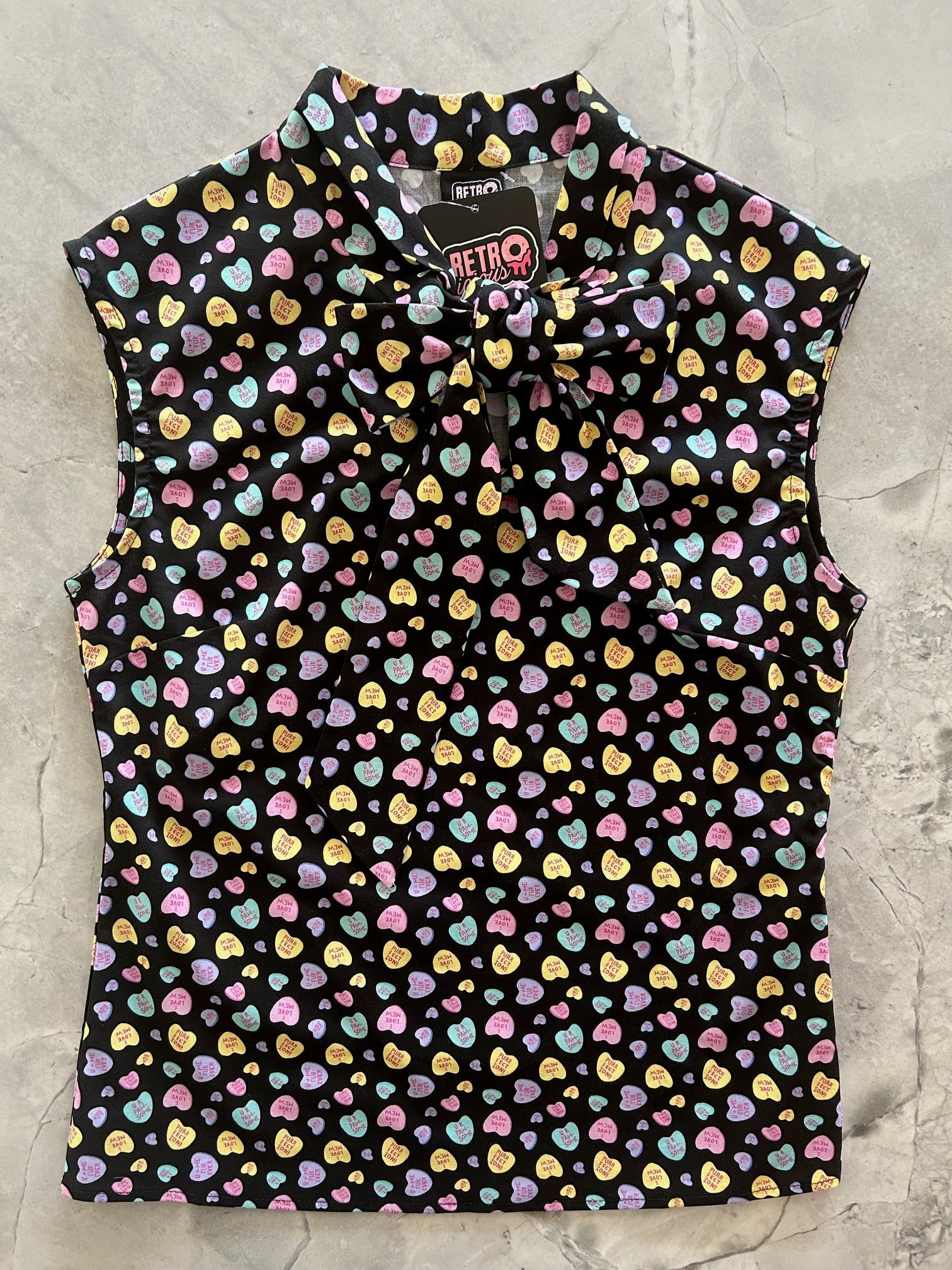 Conversation Hearts Bow Top — Soul Flow Apparel