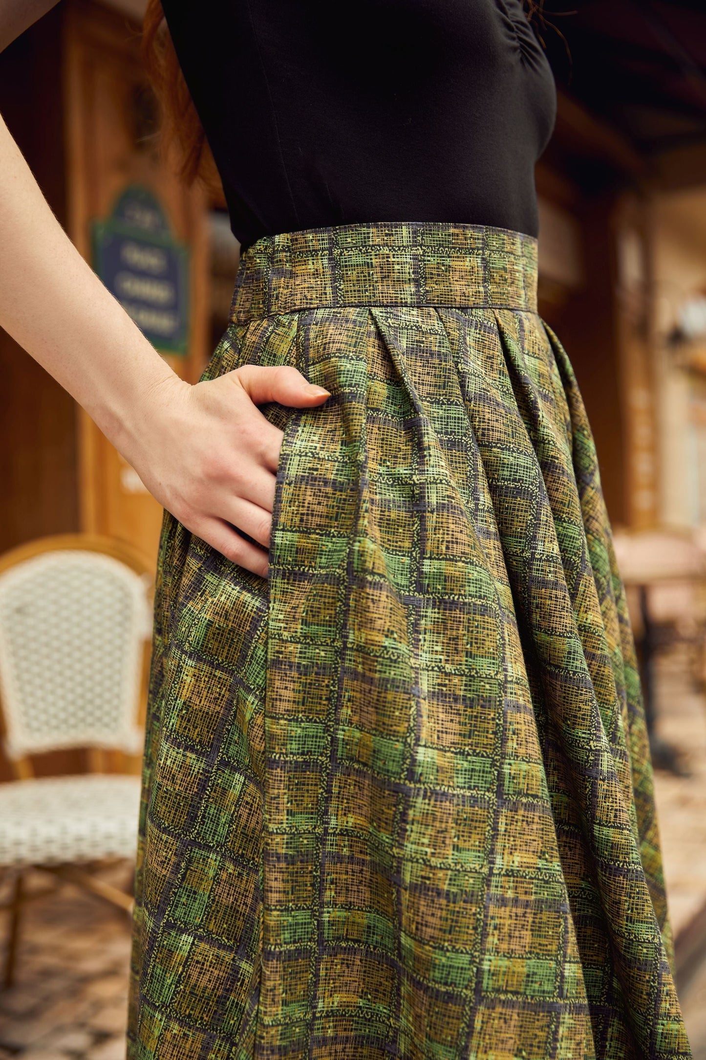 Green Plaid Doris Skirt — Soul Flow Apparel