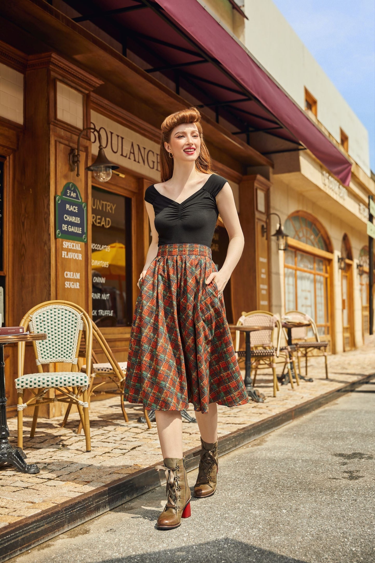 Red Plaid Doris Skirt — Soul Flow Apparel