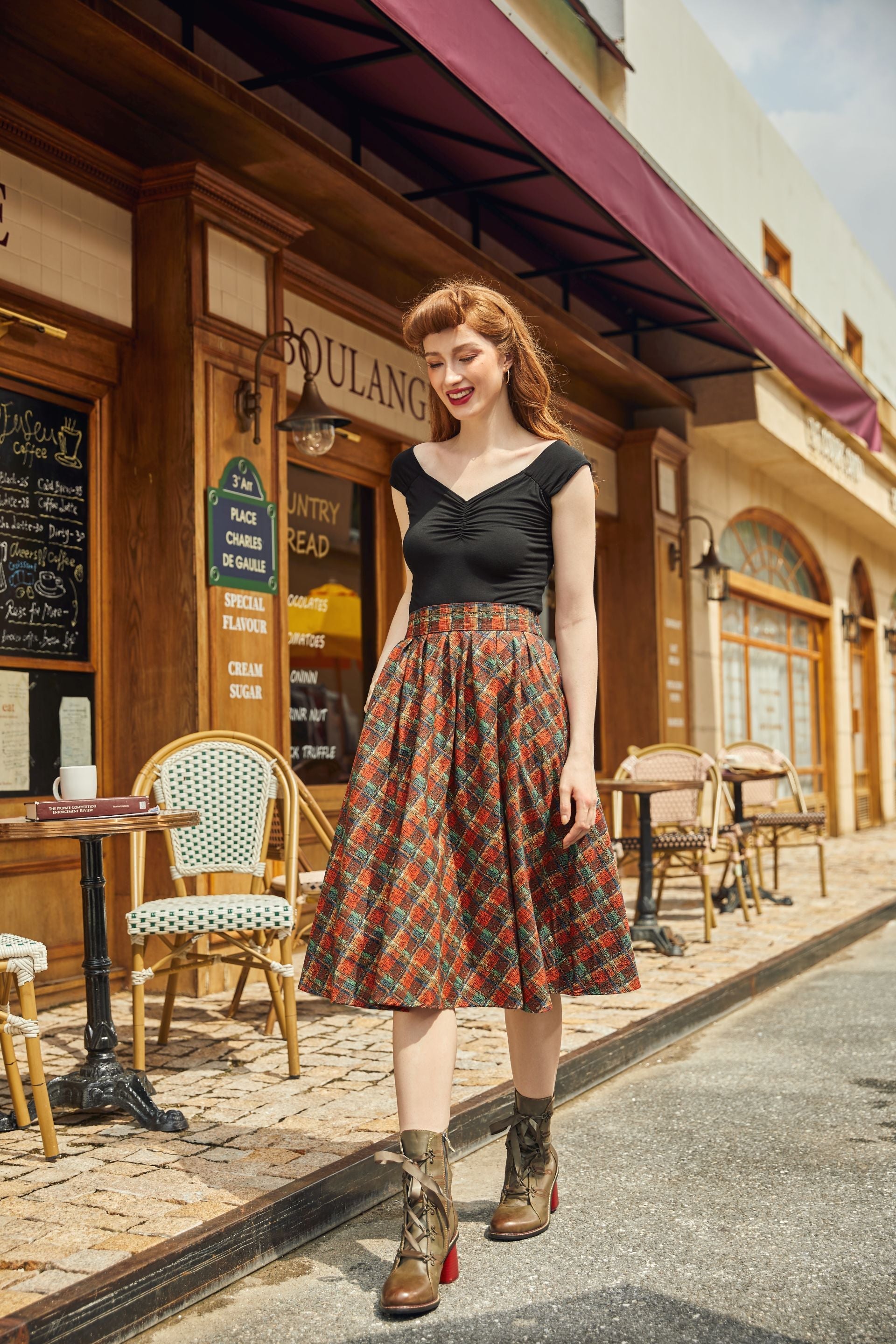 Red Plaid Doris Skirt — Soul Flow Apparel