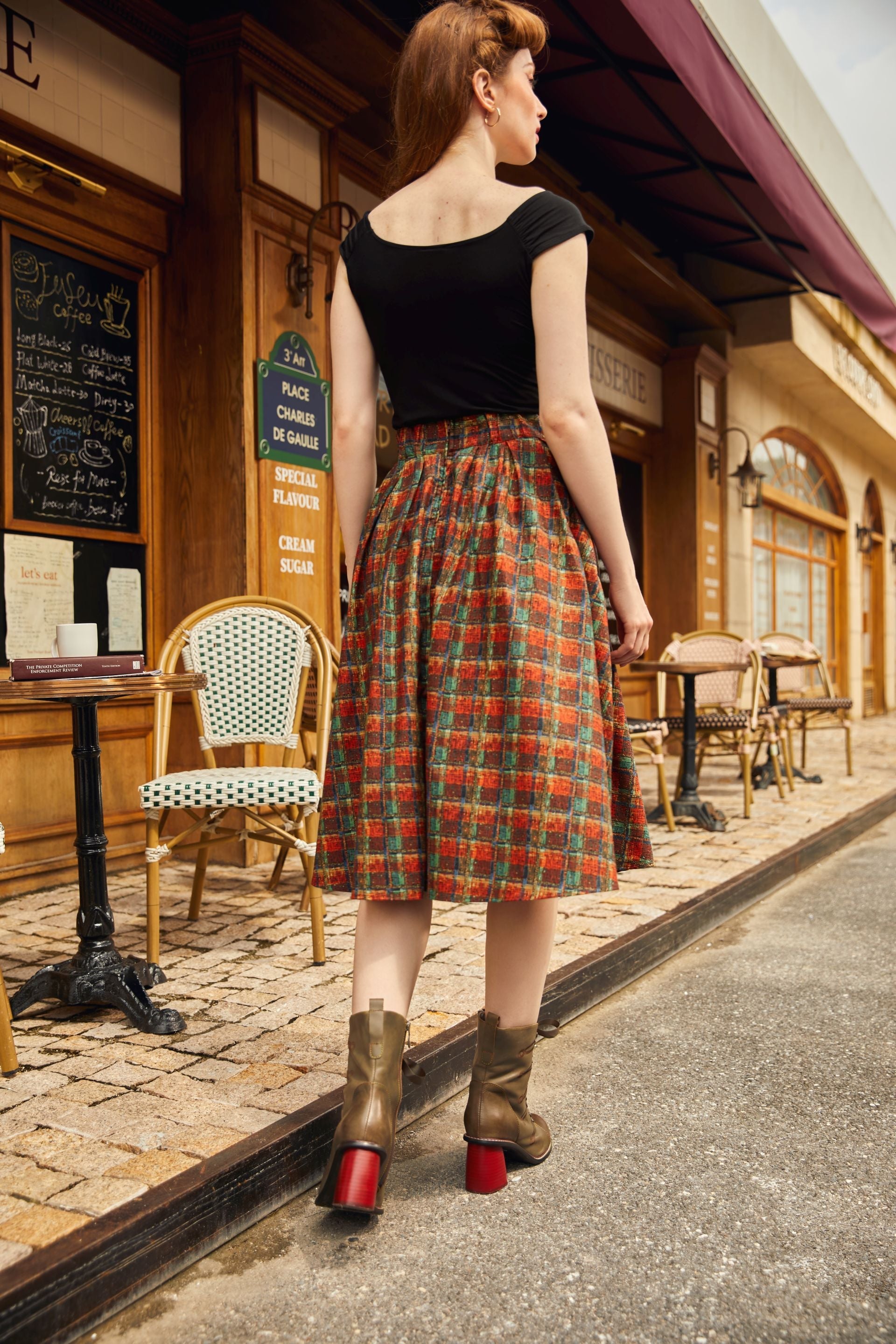 Red Plaid Doris Skirt — Soul Flow Apparel