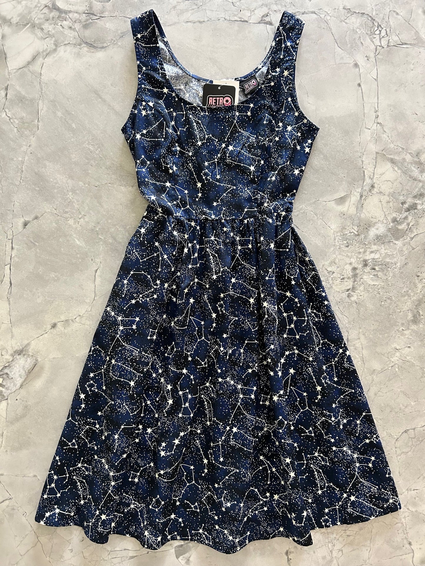 Glow in the Dark Constellations Fit & Flare Dress — Soul Flow Apparel