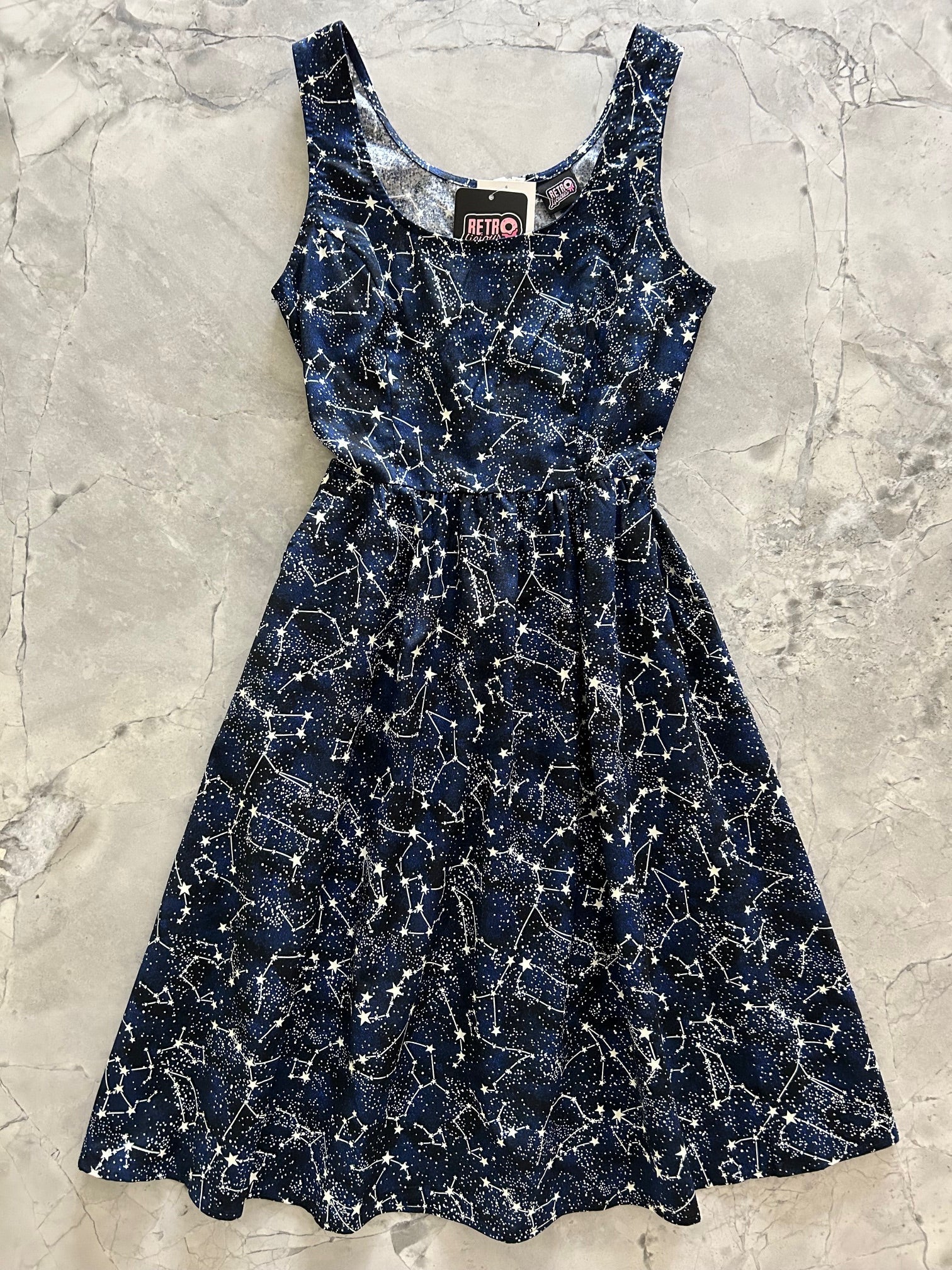 Glow in the Dark Constellations Fit & Flare Dress — Soul Flow Apparel