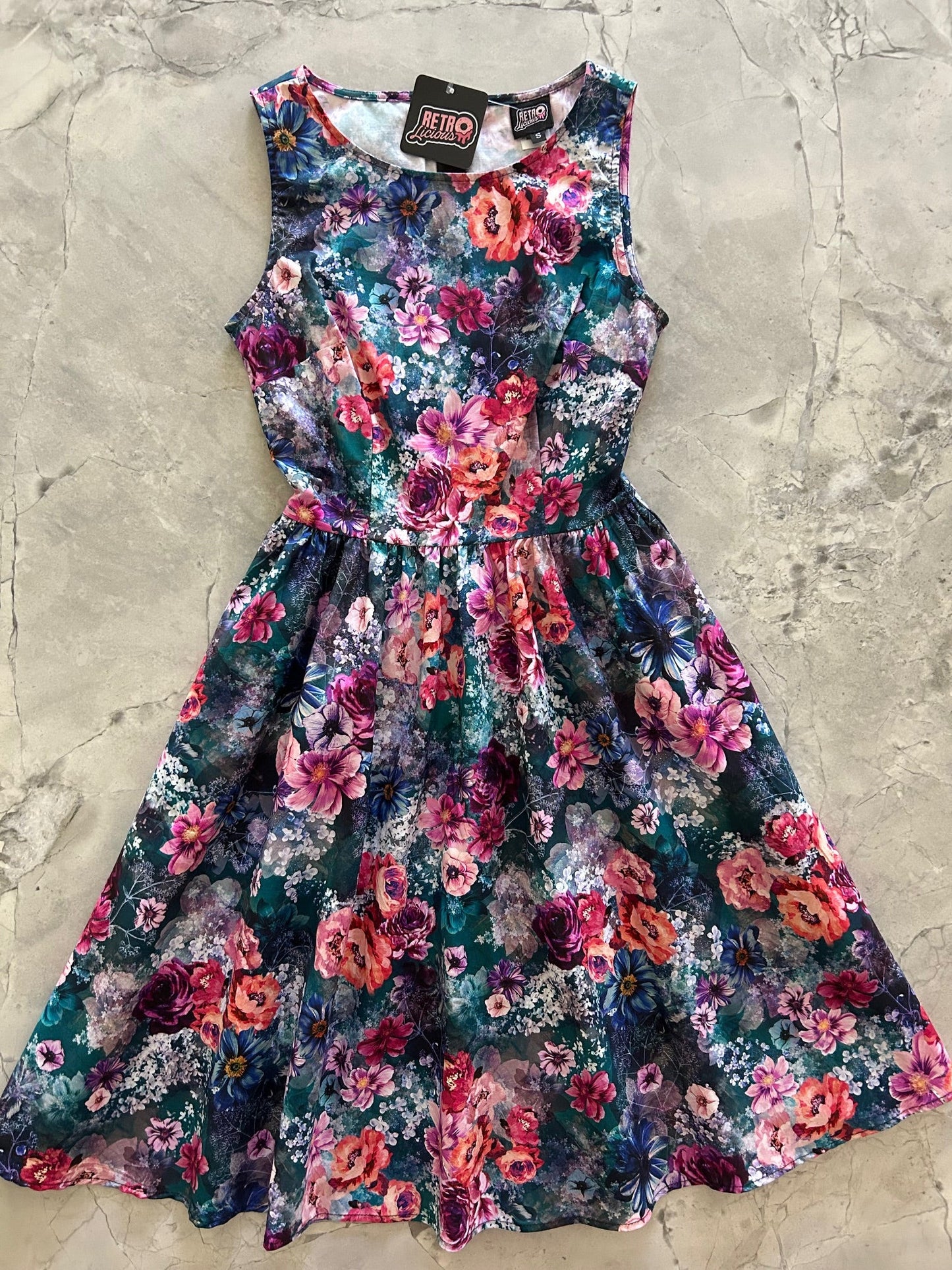 Moody Floral Vintage Dress — Soul Flow Apparel