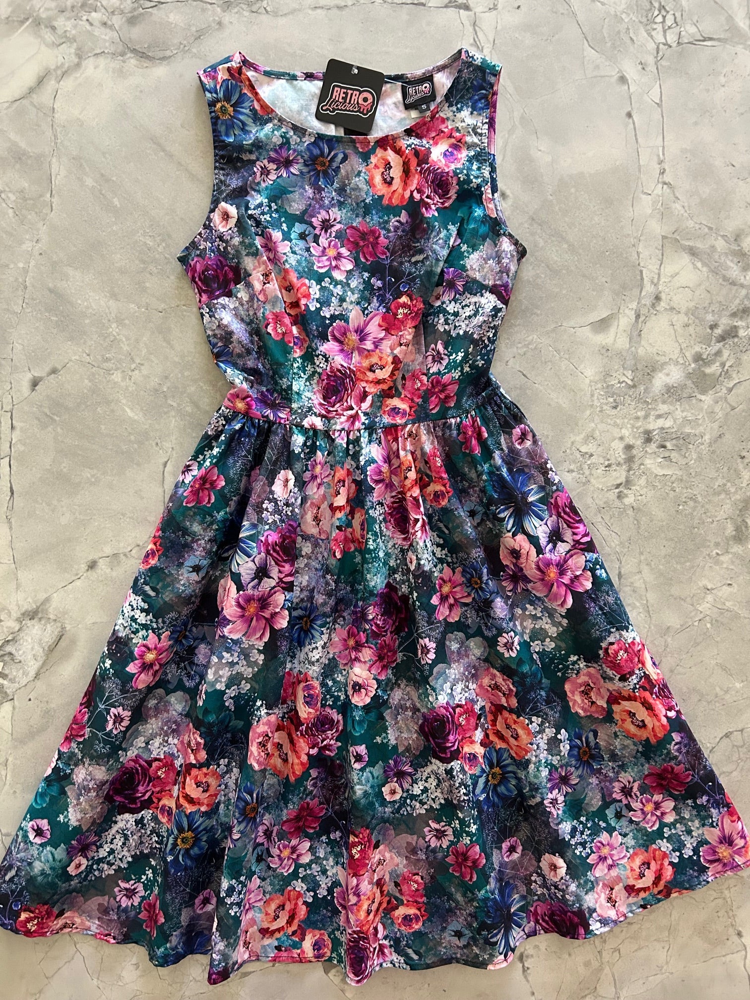 Moody Floral Vintage Dress — Soul Flow Apparel