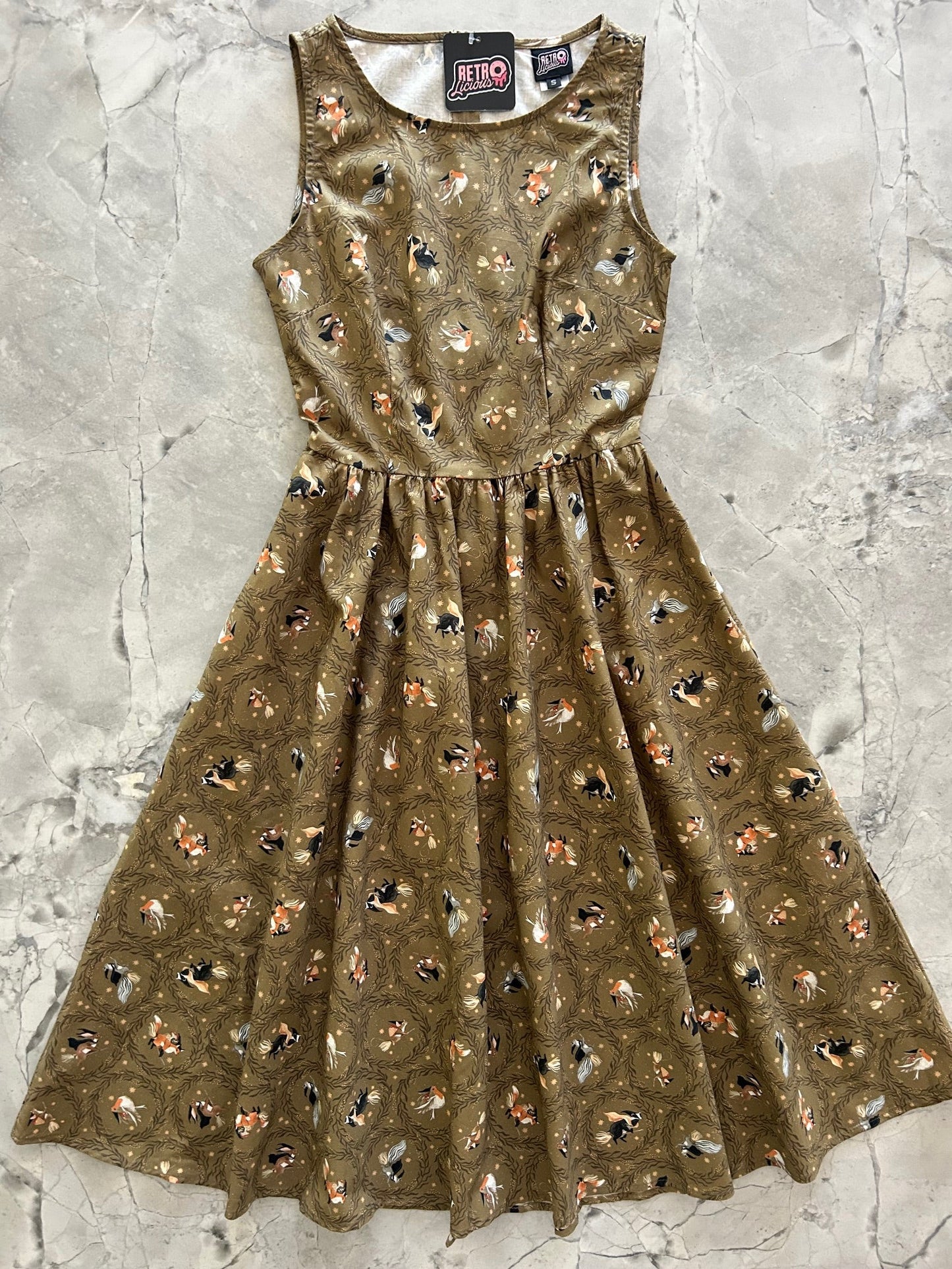 Witchy Animals Midi Dress — Soul Flow Apparel
