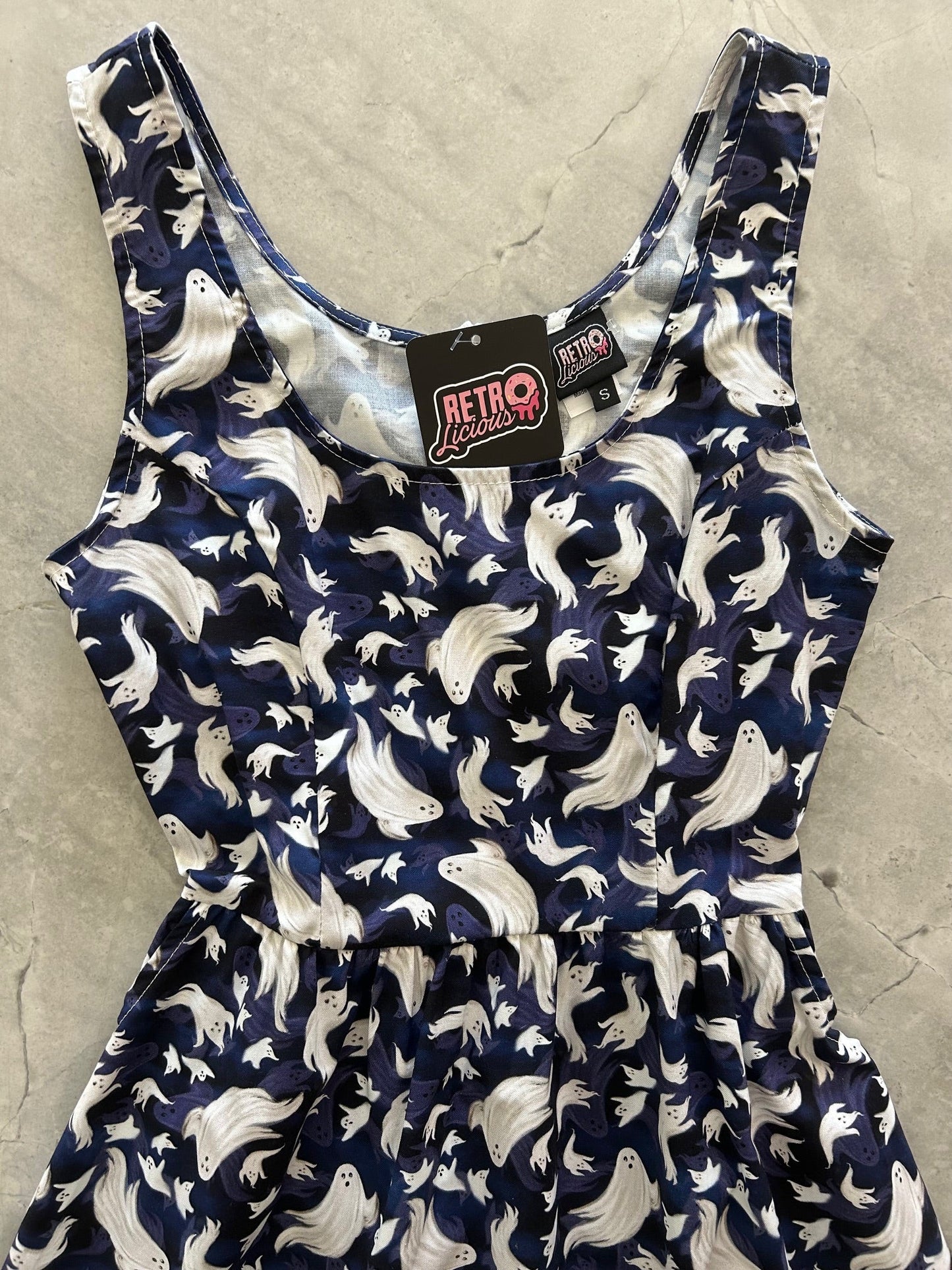 Flying Ghosts Shorter Length Fit & Flare Dress — Soul Flow Apparel